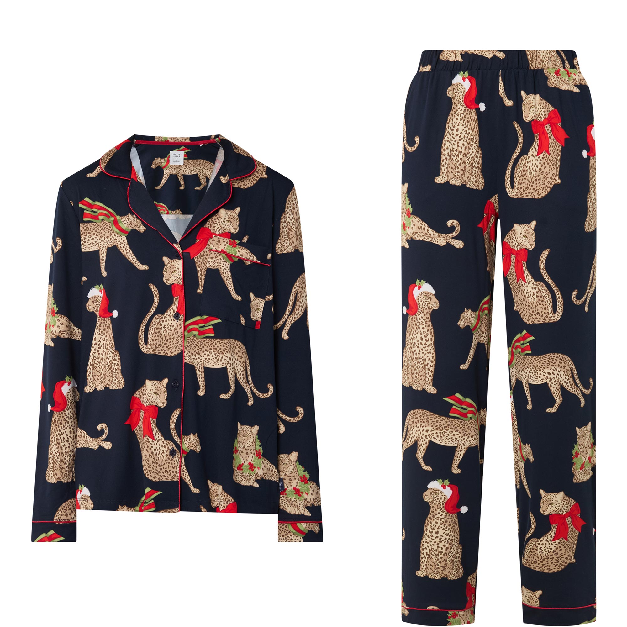 Holiday Leopard Figure Pyjama Set