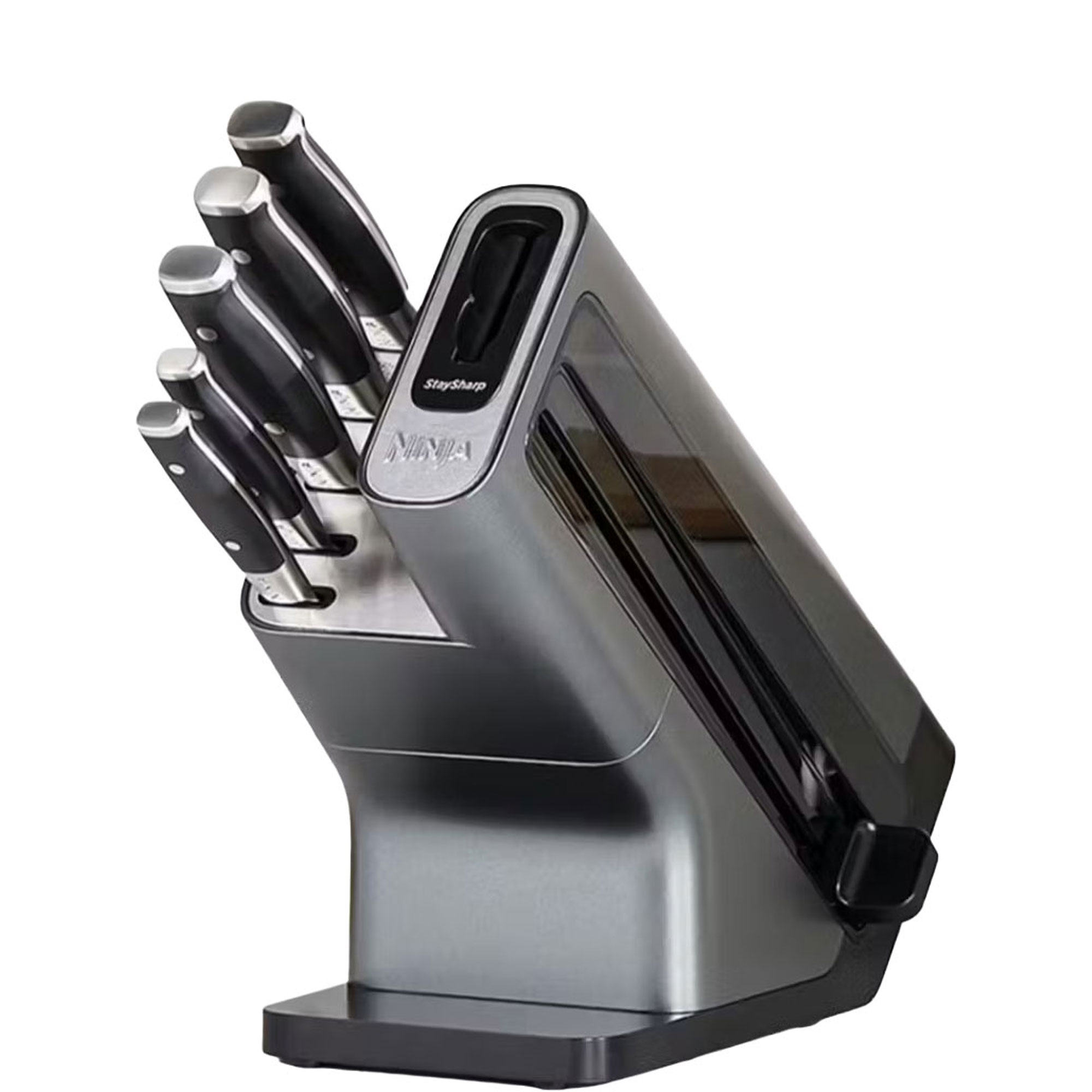Foodi StaySharp Knife Block with Integrated Sharpener 5-Piece Set