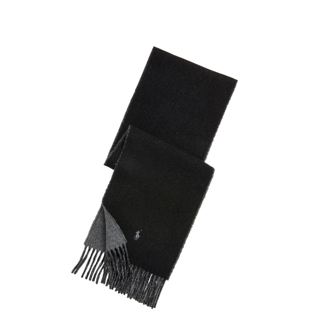 Polo Player Logo Fringed Scarf