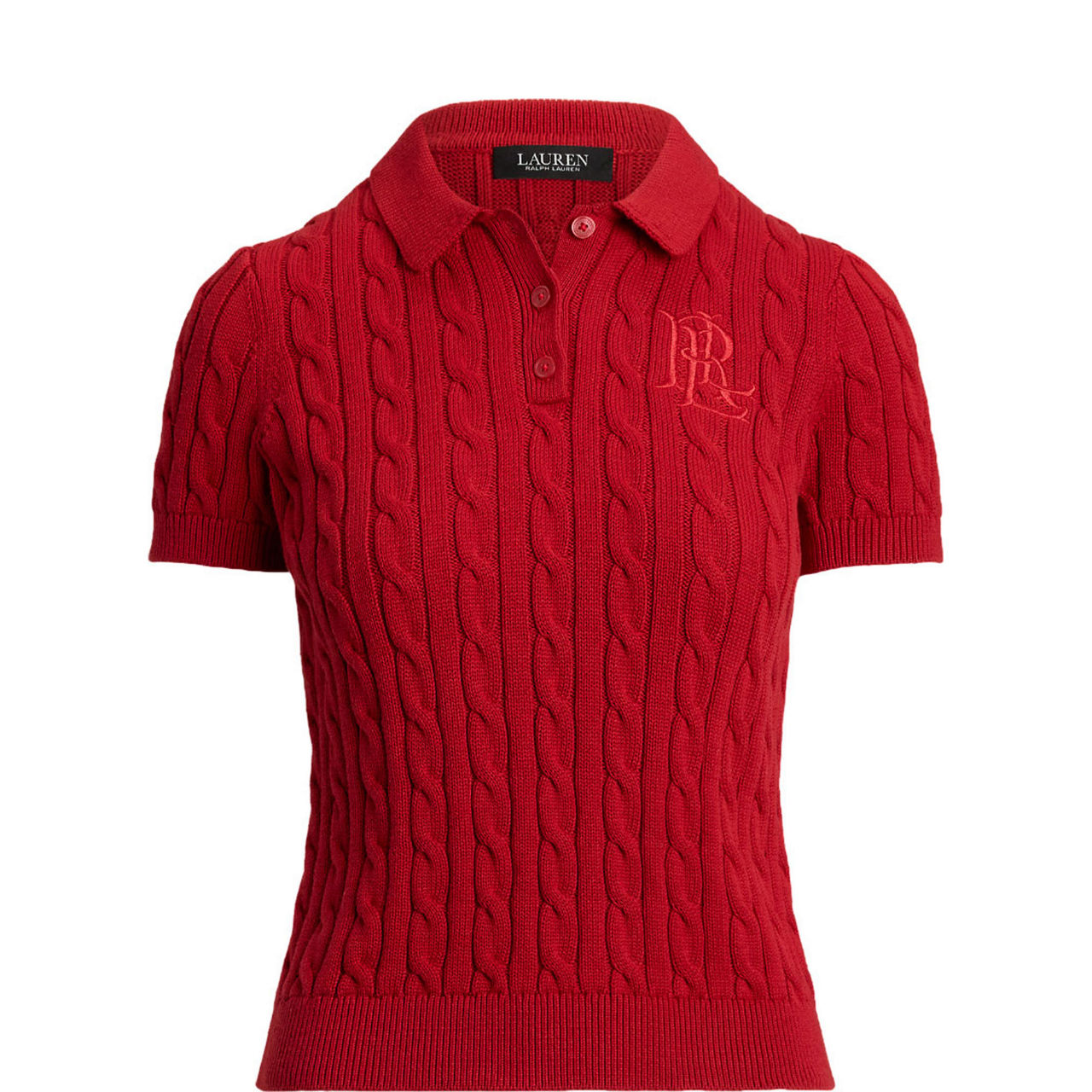Natrissa Cable Knit Polo Shirt