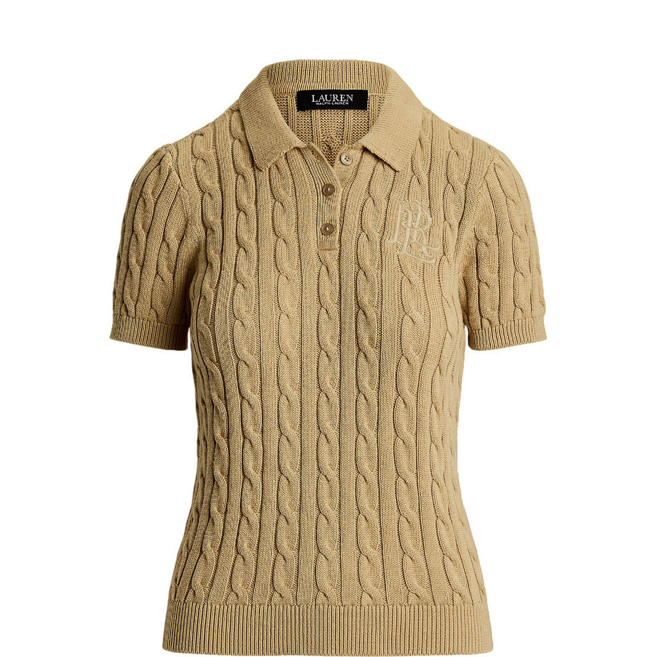 Natrissa Cable Knit Polo Shirt