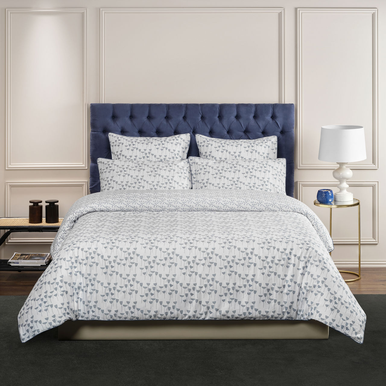 Sevilla Duvet Cover White/Blue