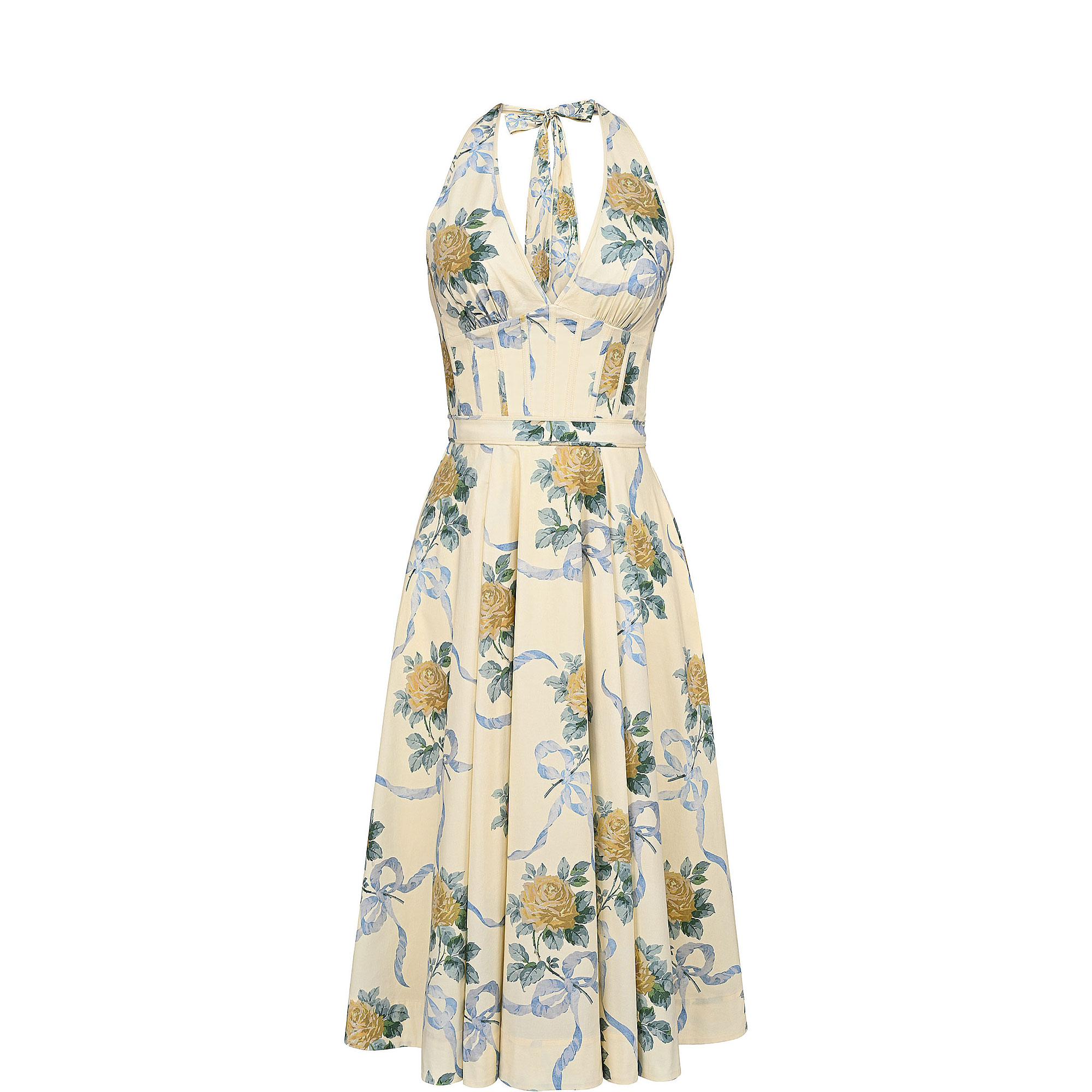 Allena Floral Halter Dress