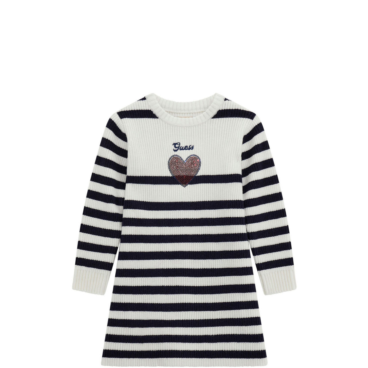 Striped Heart Logo Sweater Dress