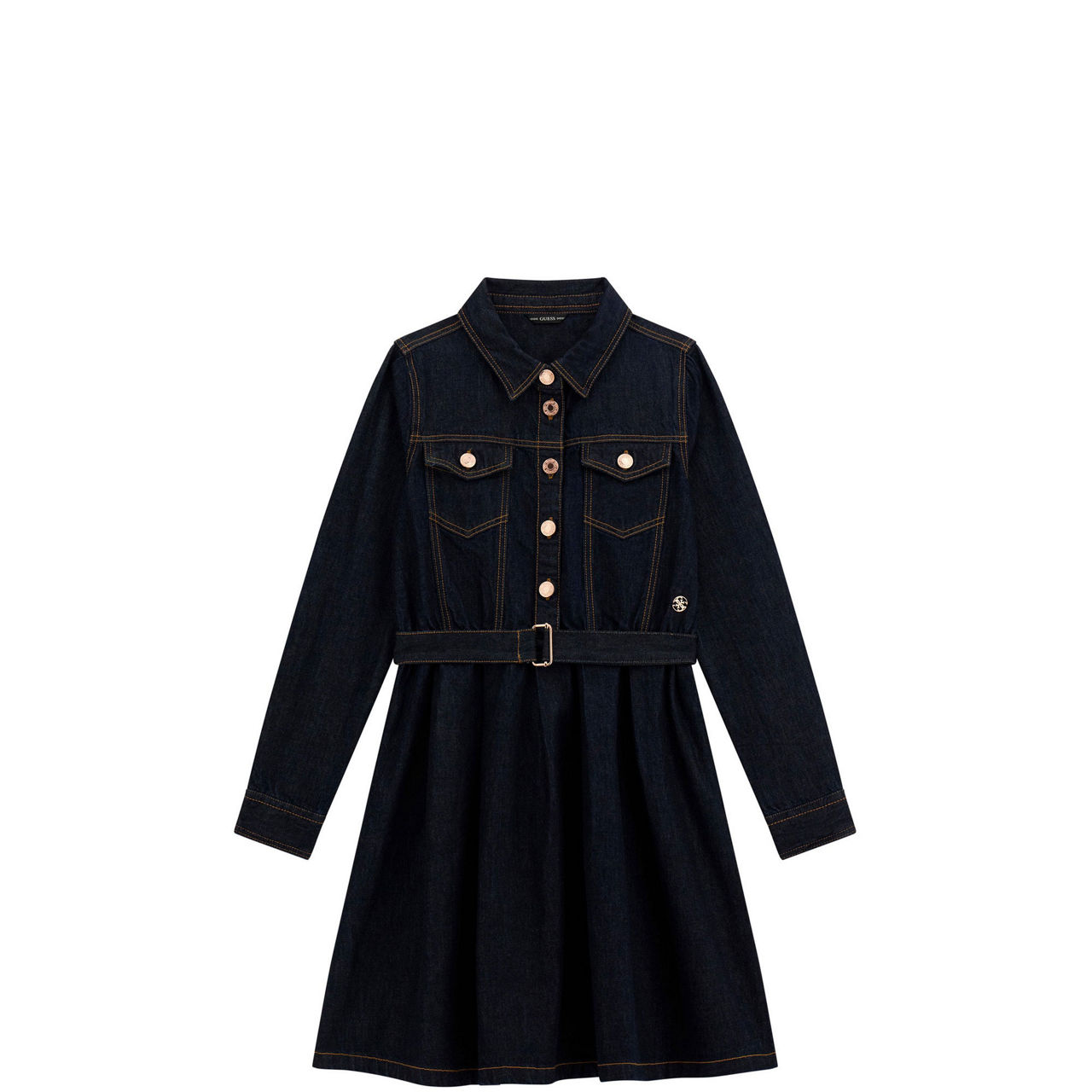 Belted Denim Shirt Dress
