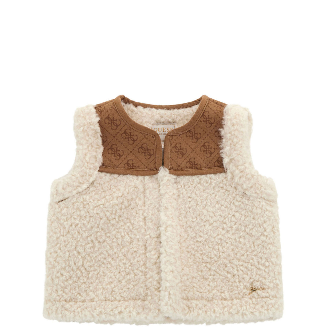 Logo Faux Shearling Gilet