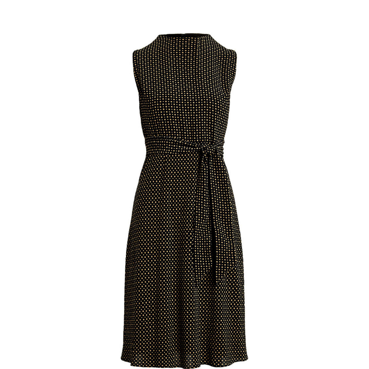 Vilodie Geo-Print Belted Dress