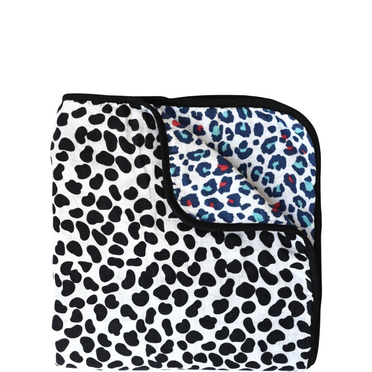 Animal Print Reversible Muslin Blanket
