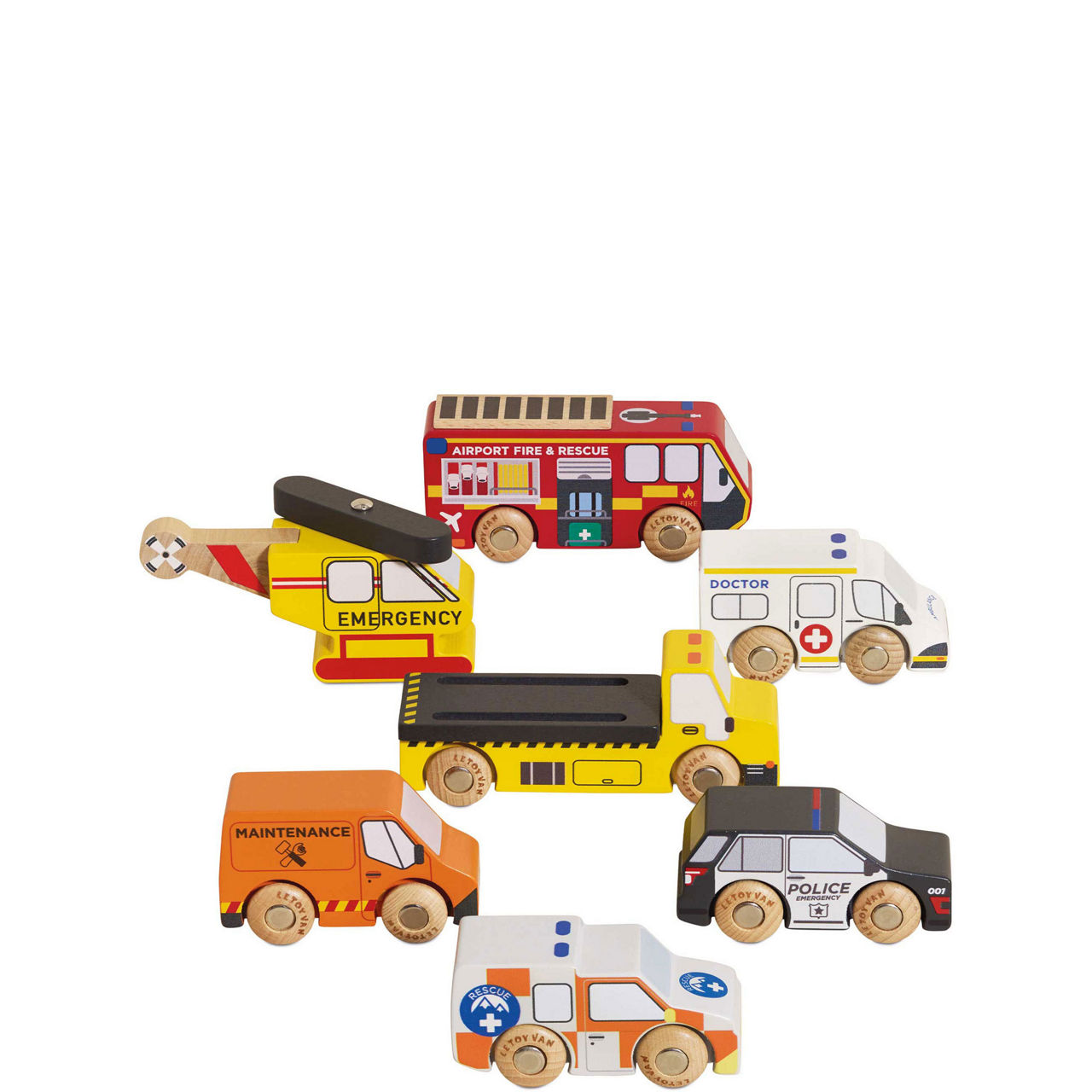 Emergency Helicopter & Rescue Cars Set