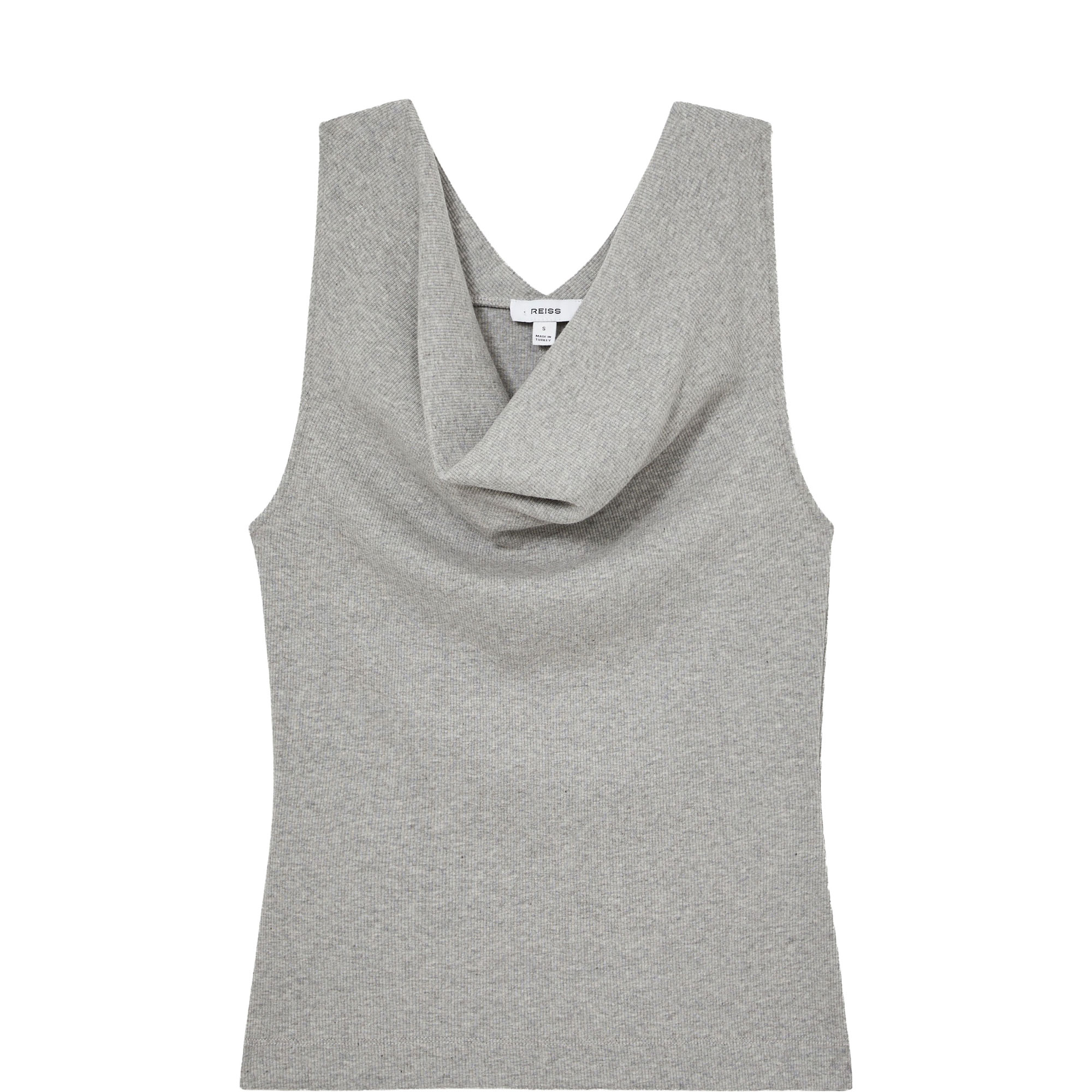 Lyra Ribbed Cowl Neck Top