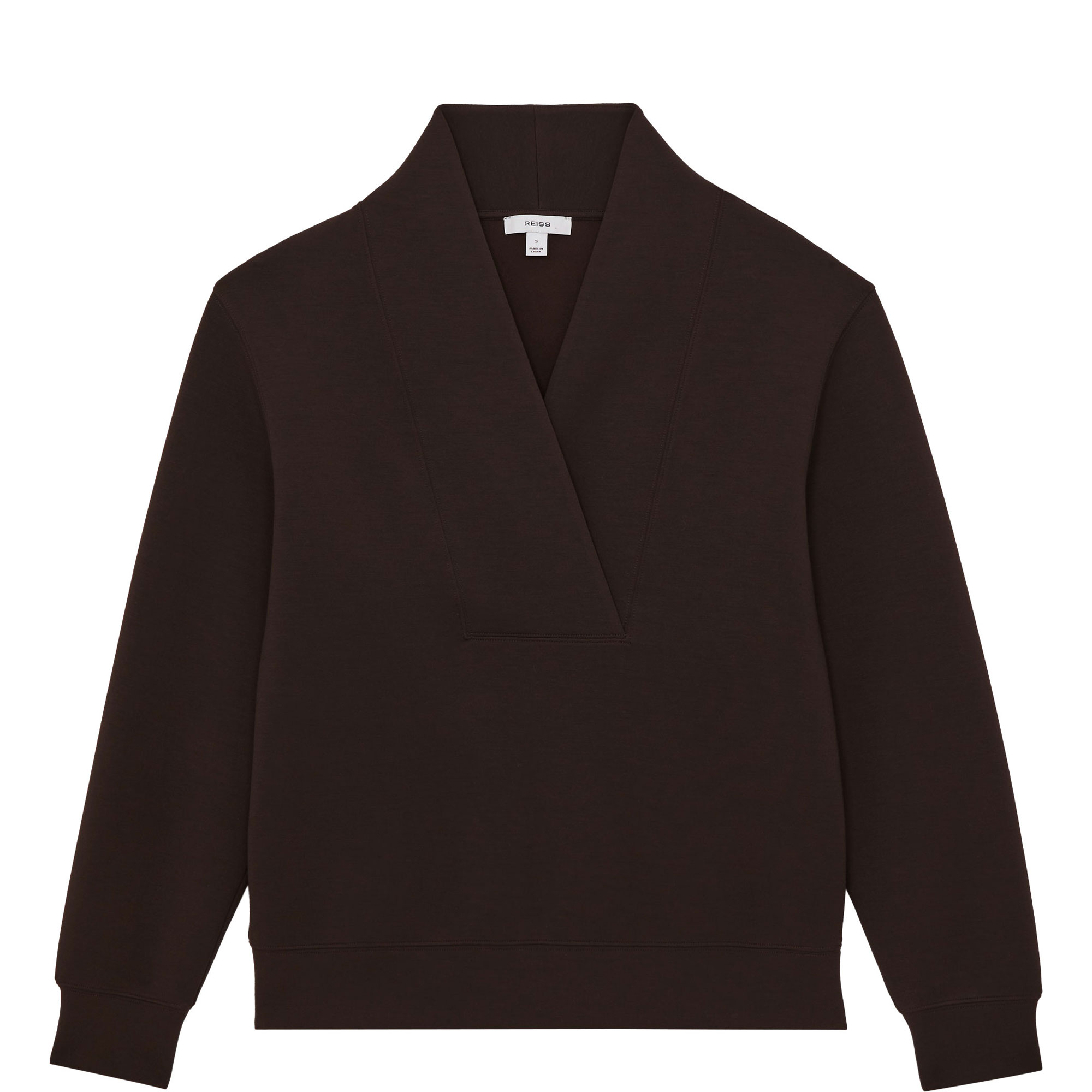 Annabel Interlock Shawl-Neck Sweatshirt