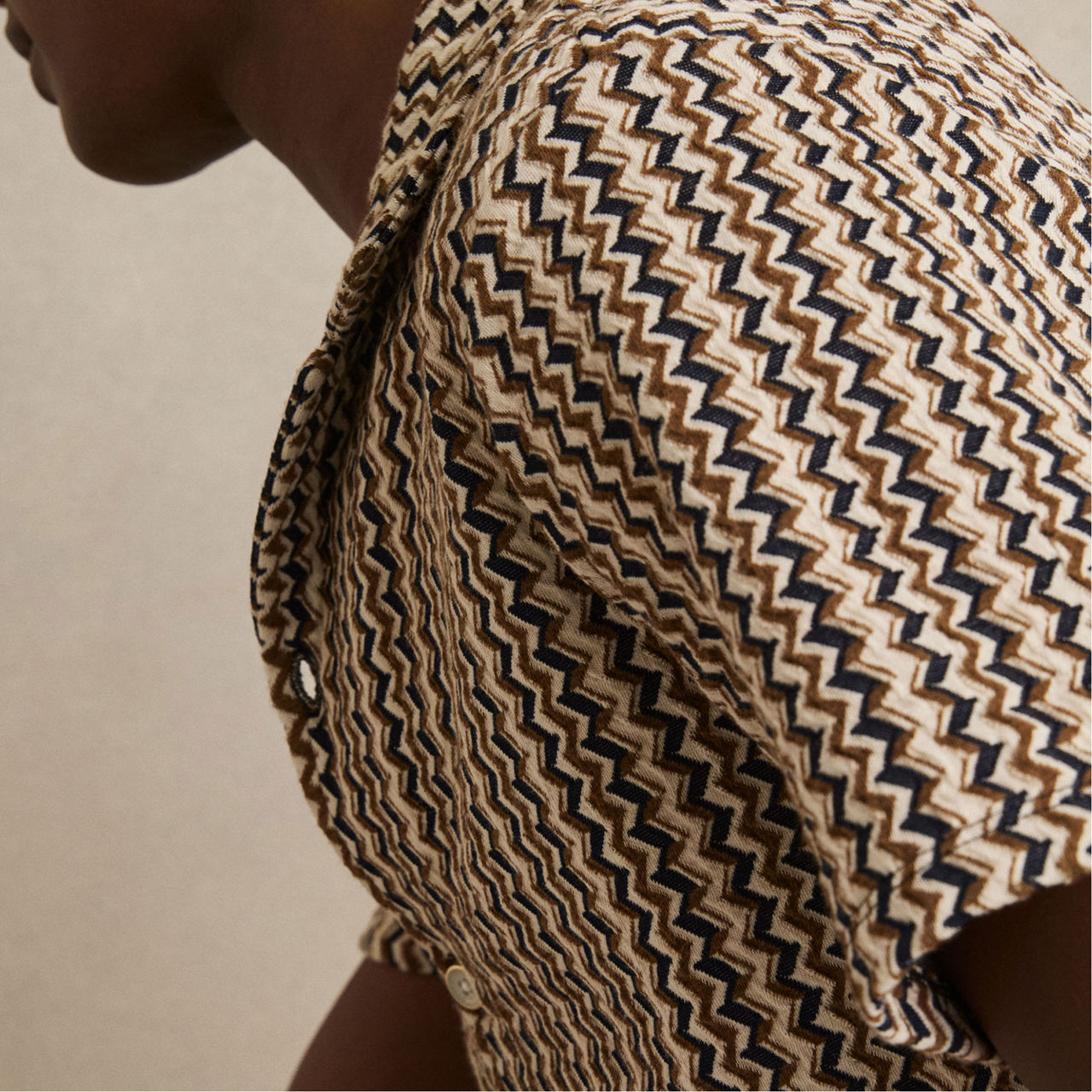 Abstract Stripe Cuban Shirt Abstract Stripe Cuban Shirt