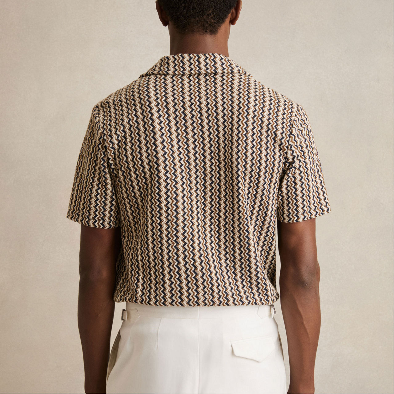 Abstract Stripe Cuban Shirt Abstract Stripe Cuban Shirt