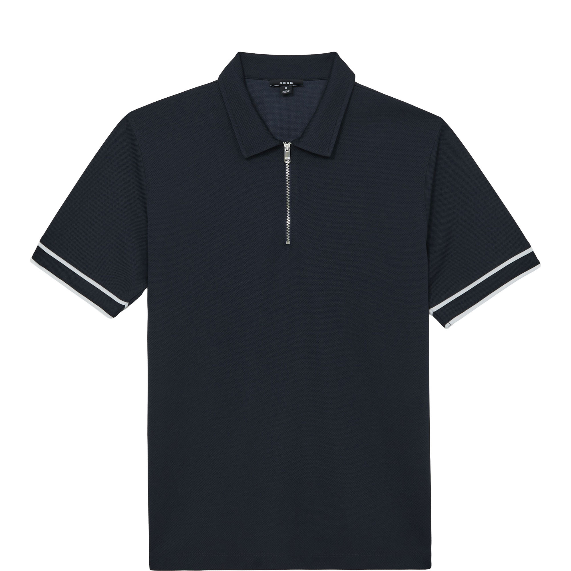 Zain Textured Half-Zip Tipped Polo Shirt