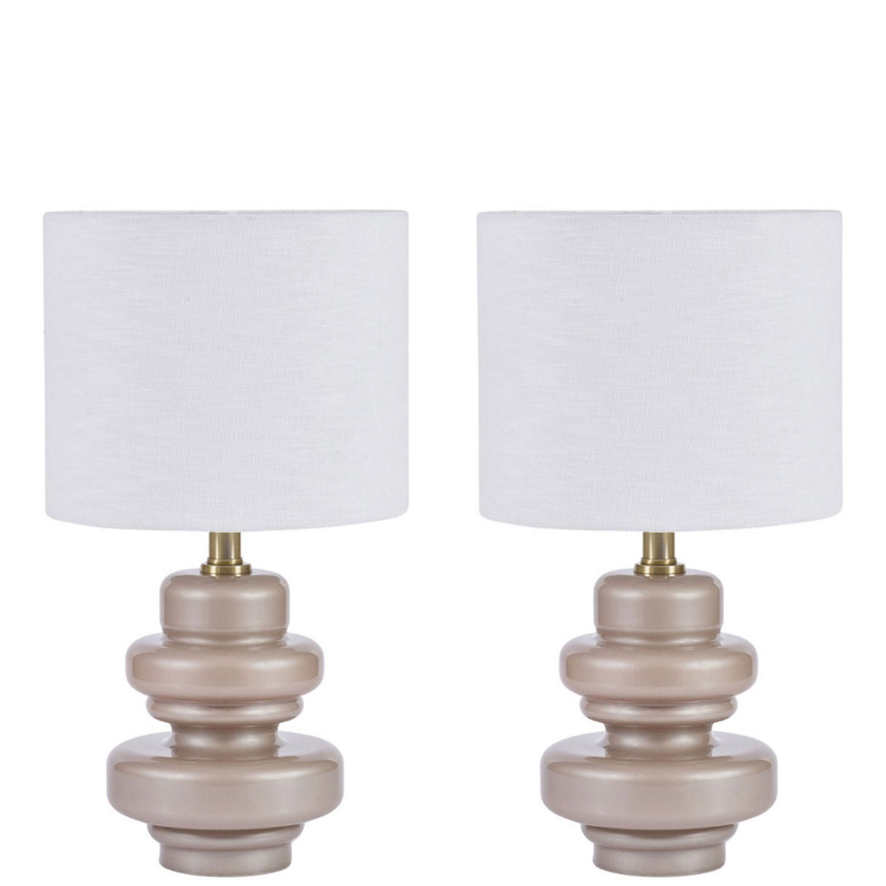 Safio Mocha Table Lamp, Set of Two