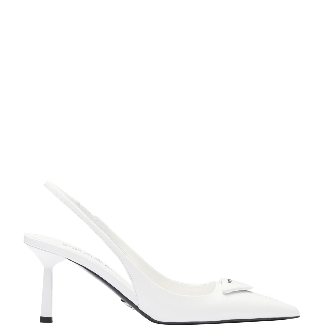 Brushed Leather Slingback Pumps