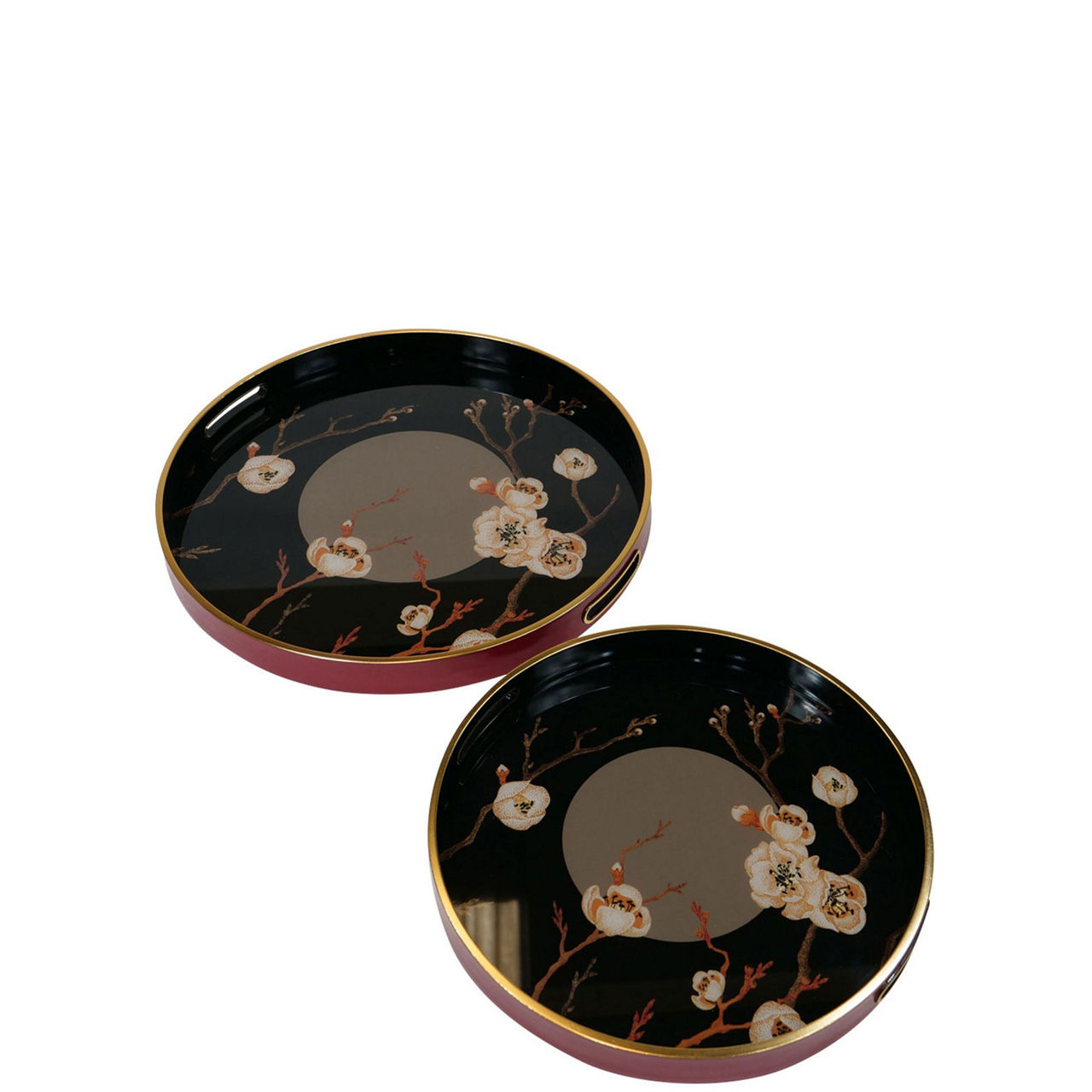 Oriental Bloom Two-Piece Tray Set