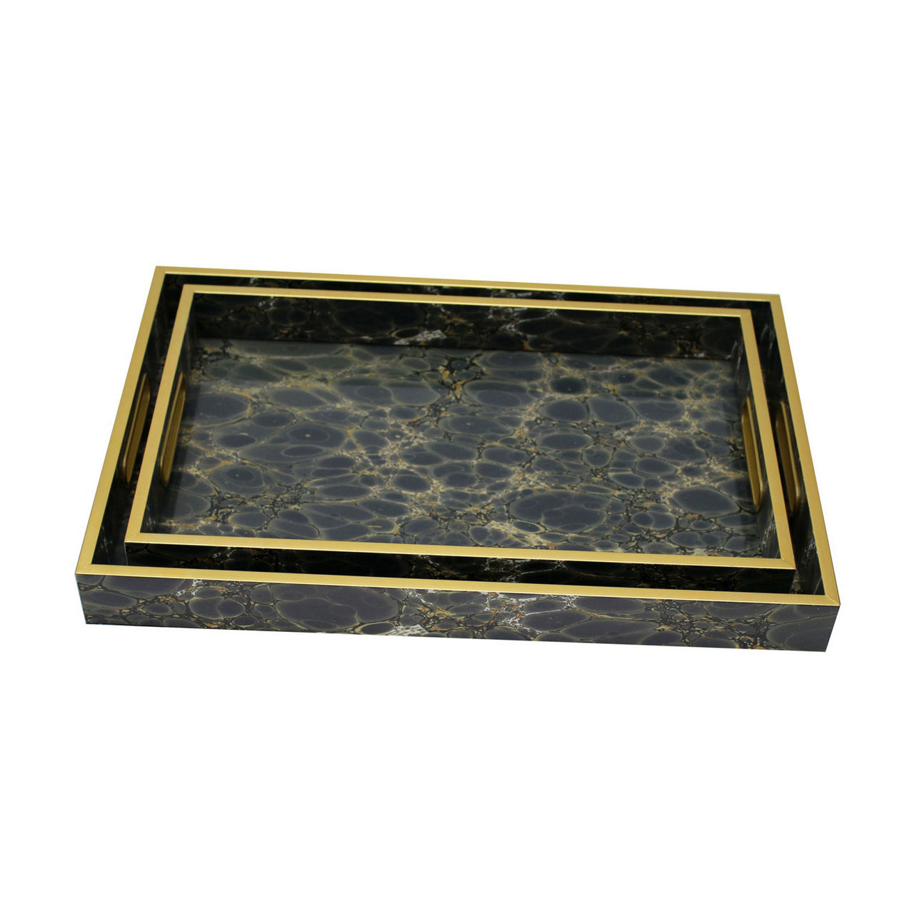 Patterned Serving Tray Two-Piece Set Patterned Serving Tray Two-Piece Set