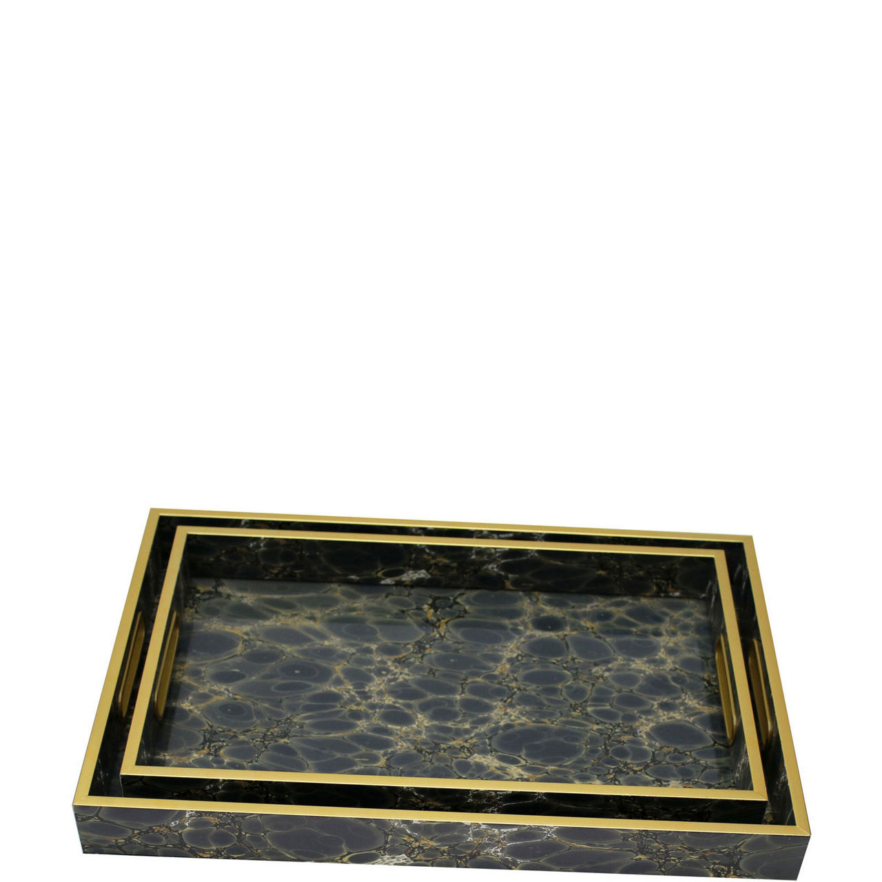 Patterned Serving Tray Two-Piece Set