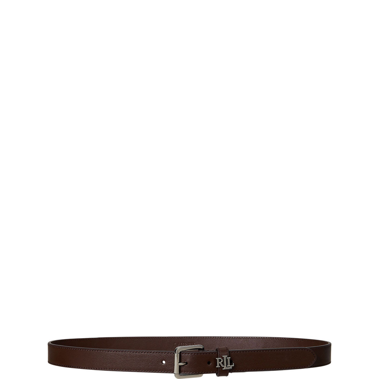 Logo-Keeper Narrow Leather Belt