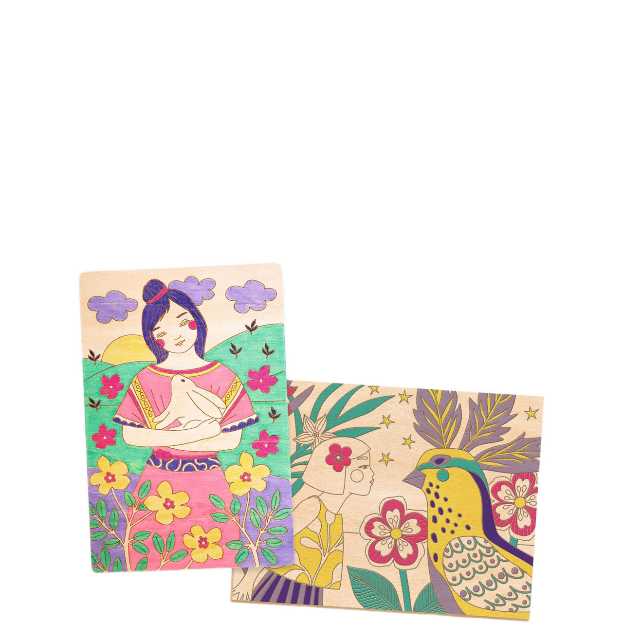 Wooden Panel Colouring Kit