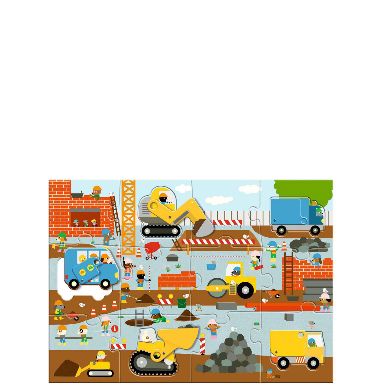 Construction Vehicle Puzzle Set