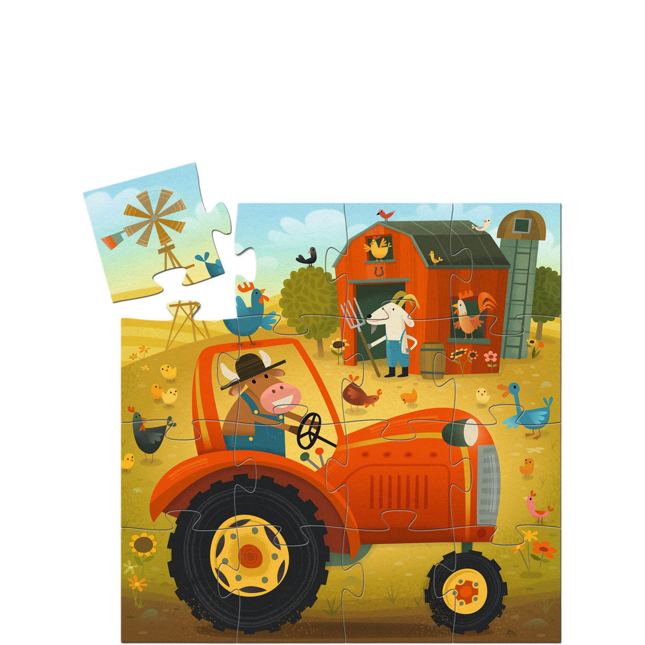 The 16-Piece Tractor Puzzle
