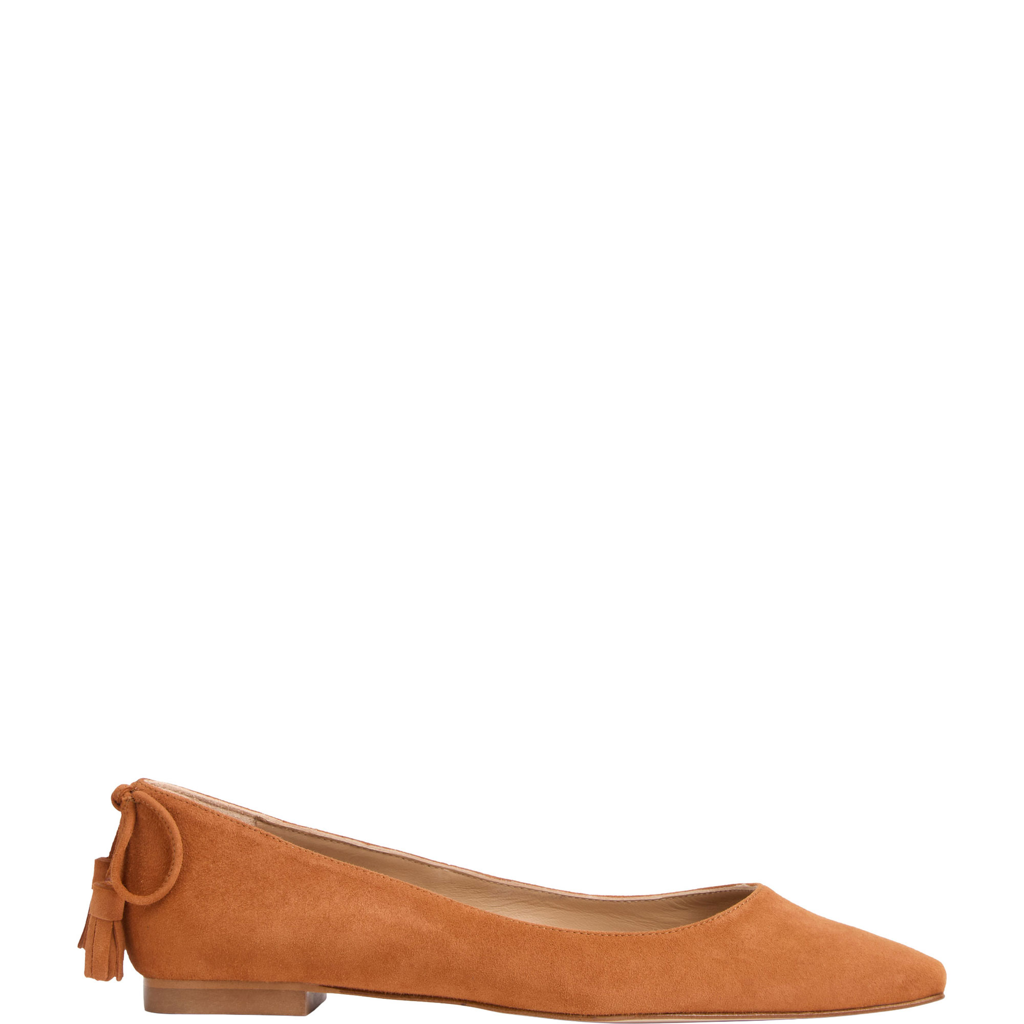 Essie Tassel Suede Pointed Flats