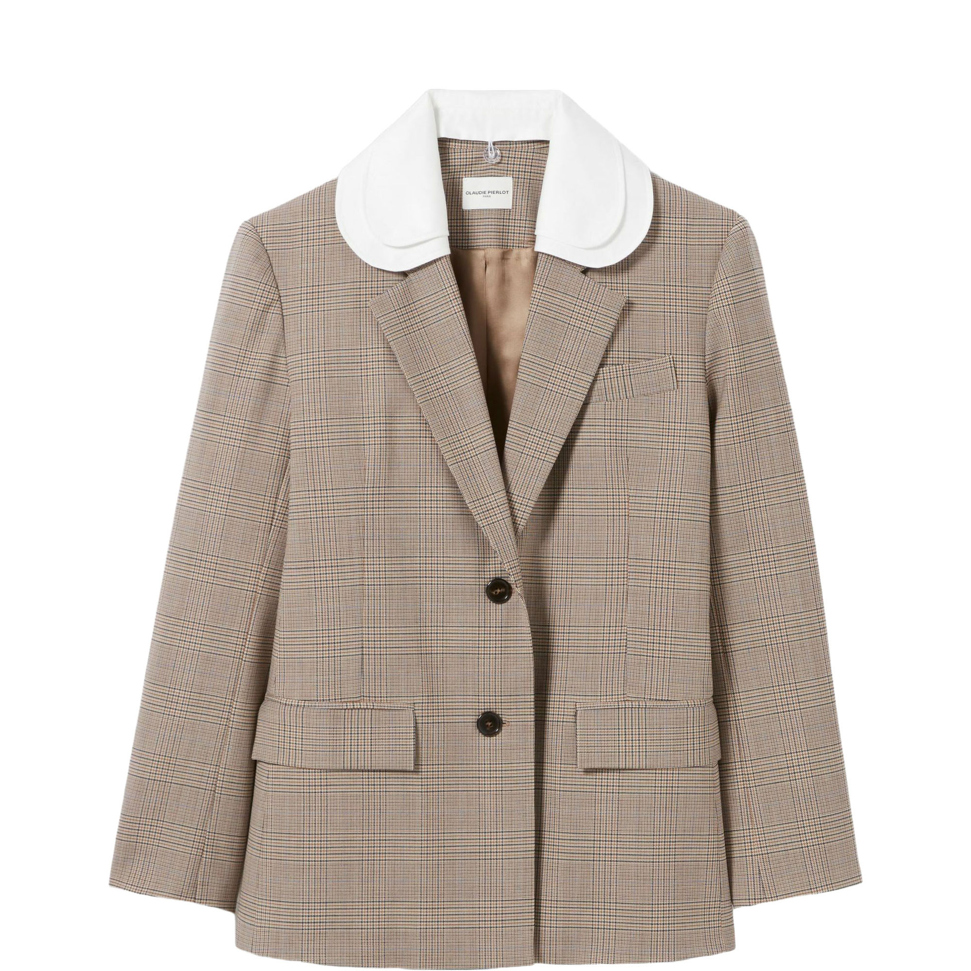 Checked Single-Breasted Blazer