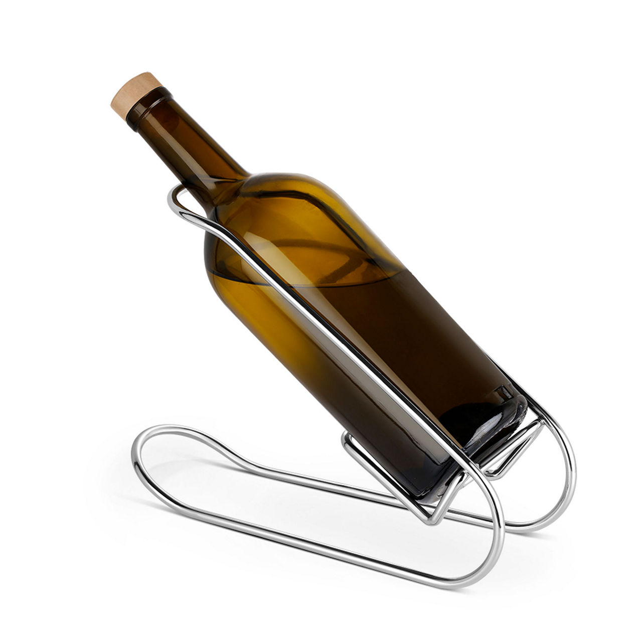 Chrome-Plated Wine Bottle Stand Chrome-Plated Wine Bottle Stand