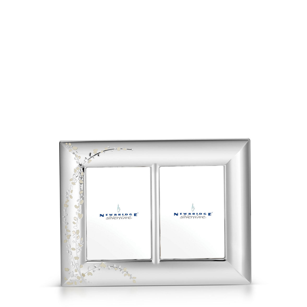 Large Floral Double Photo Frame