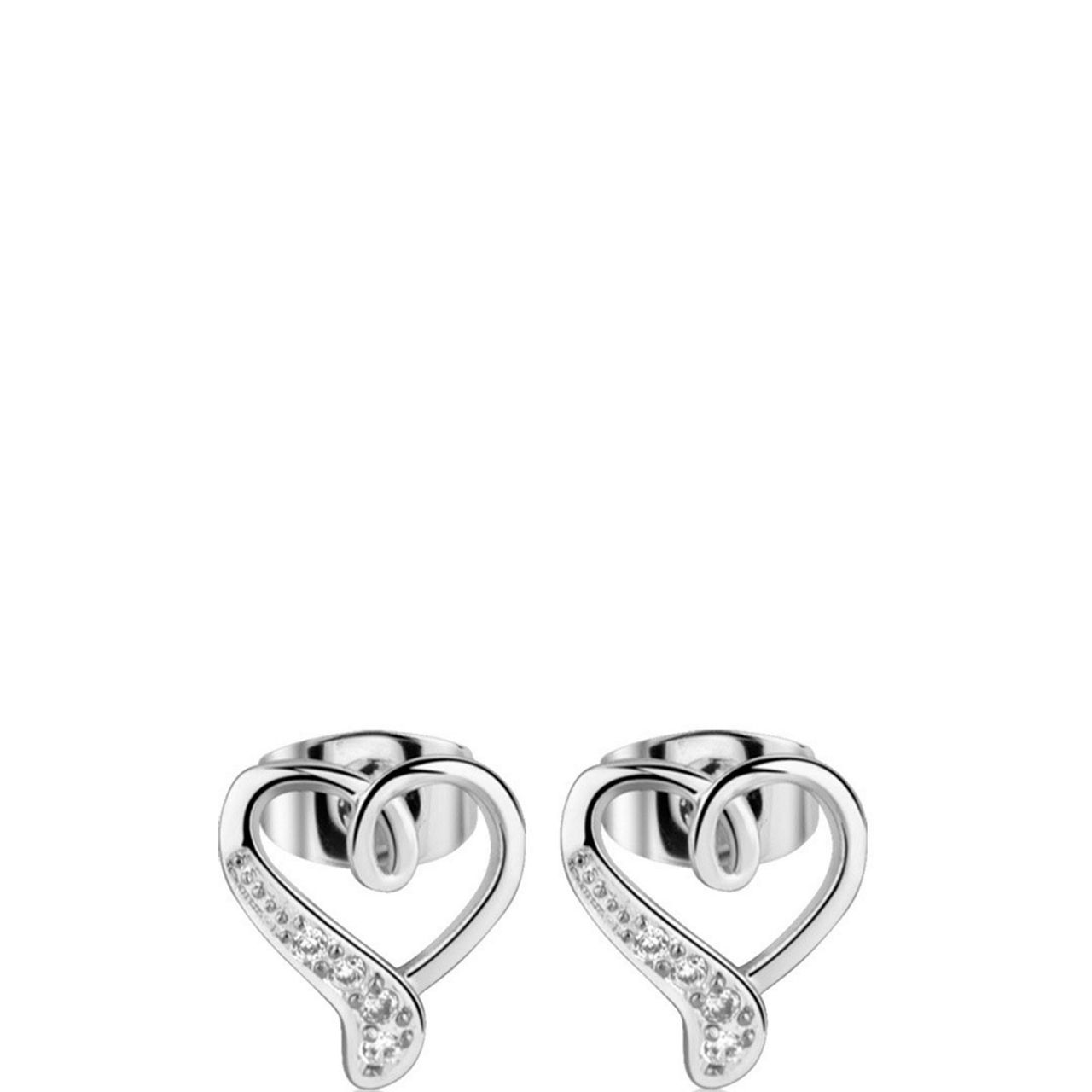 Silver Plated Heart Earrings