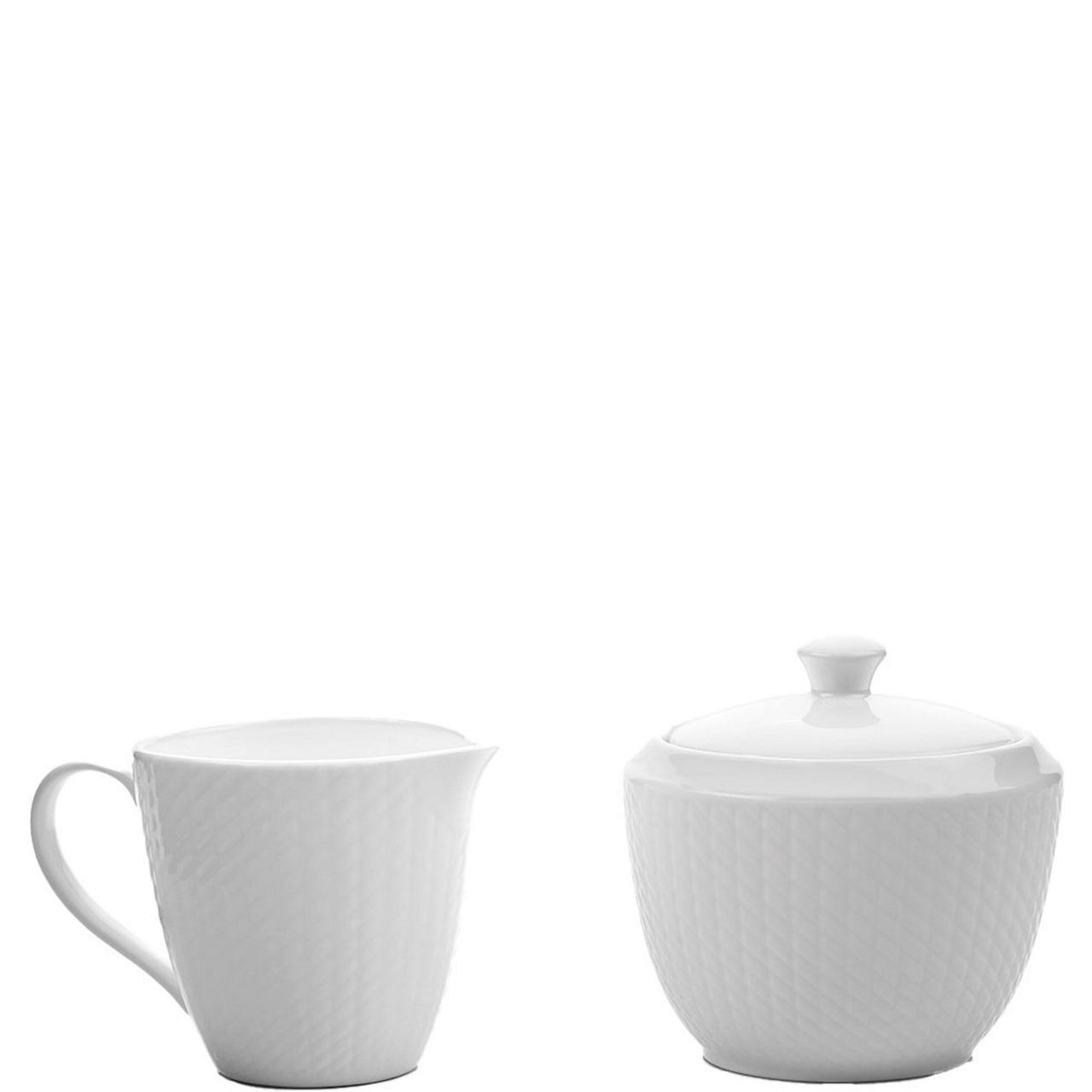 Whiteware Cream & Sugar Set