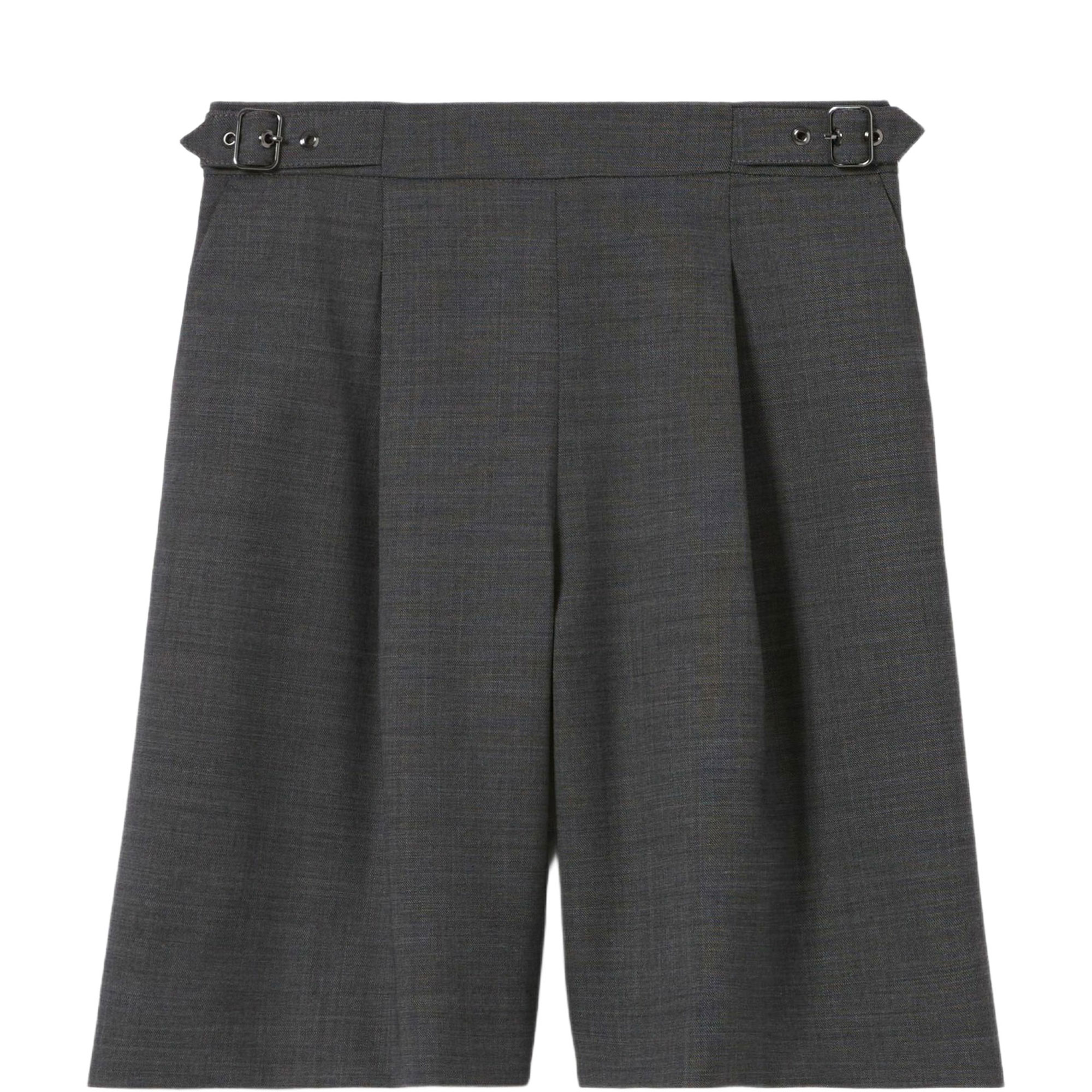 Buckle Detail Pleated Shorts