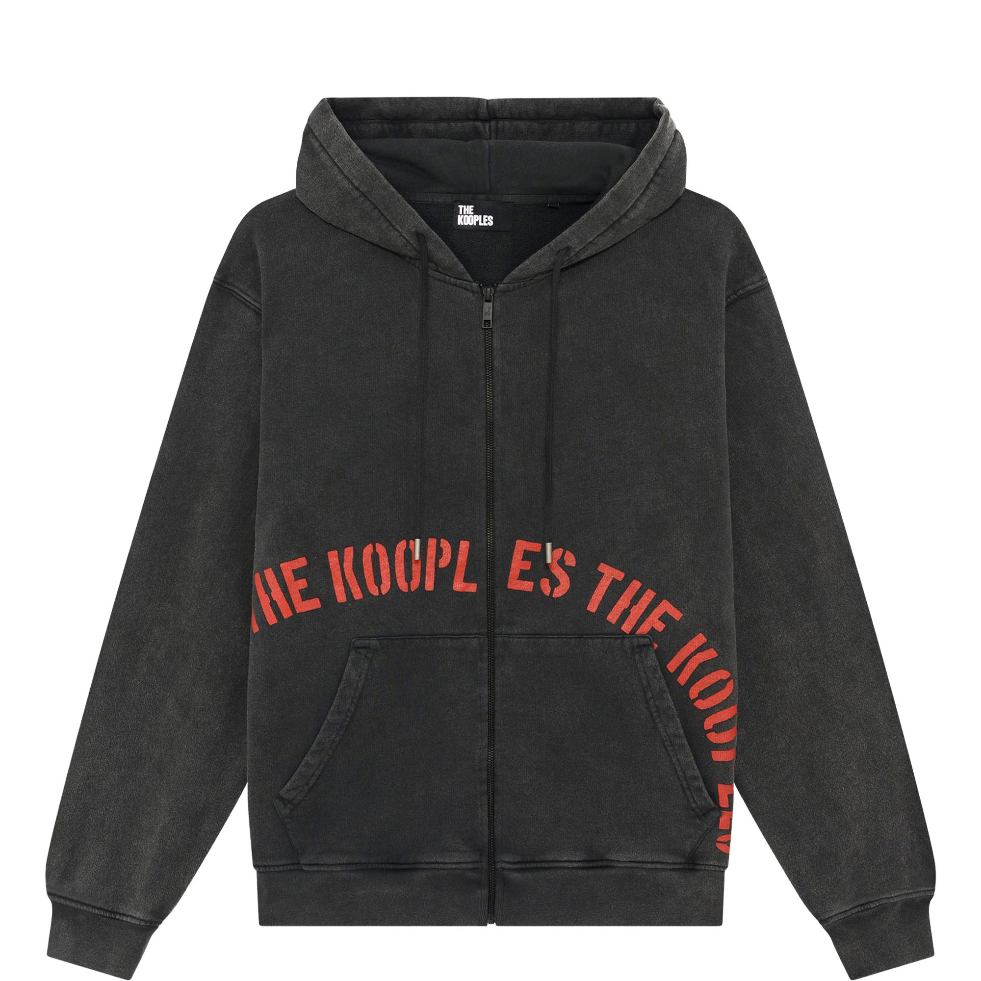 Logo Lettering Zip Hoodie
