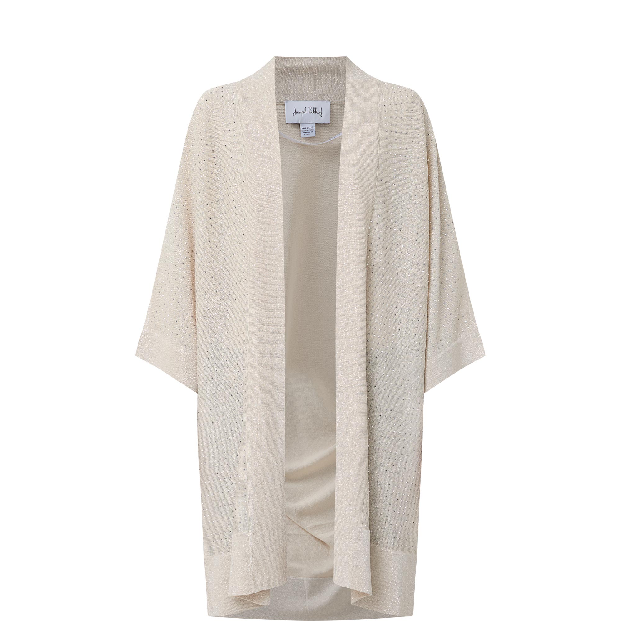 Embellished Open-Front Cardigan