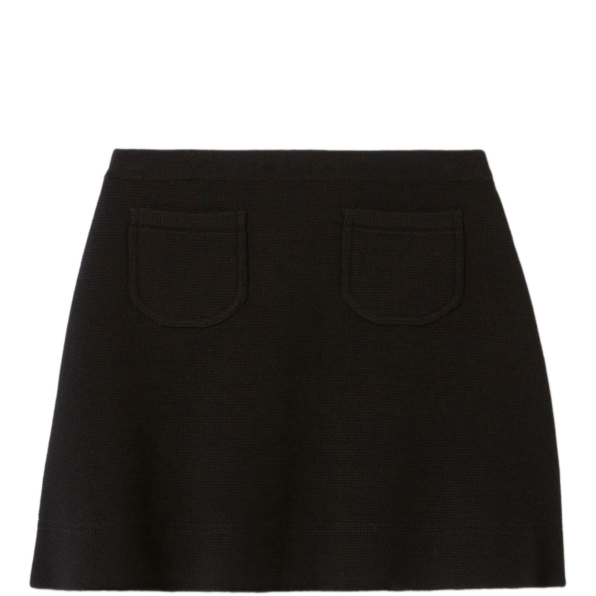 Patch Pocket Knitted Mini Skirt