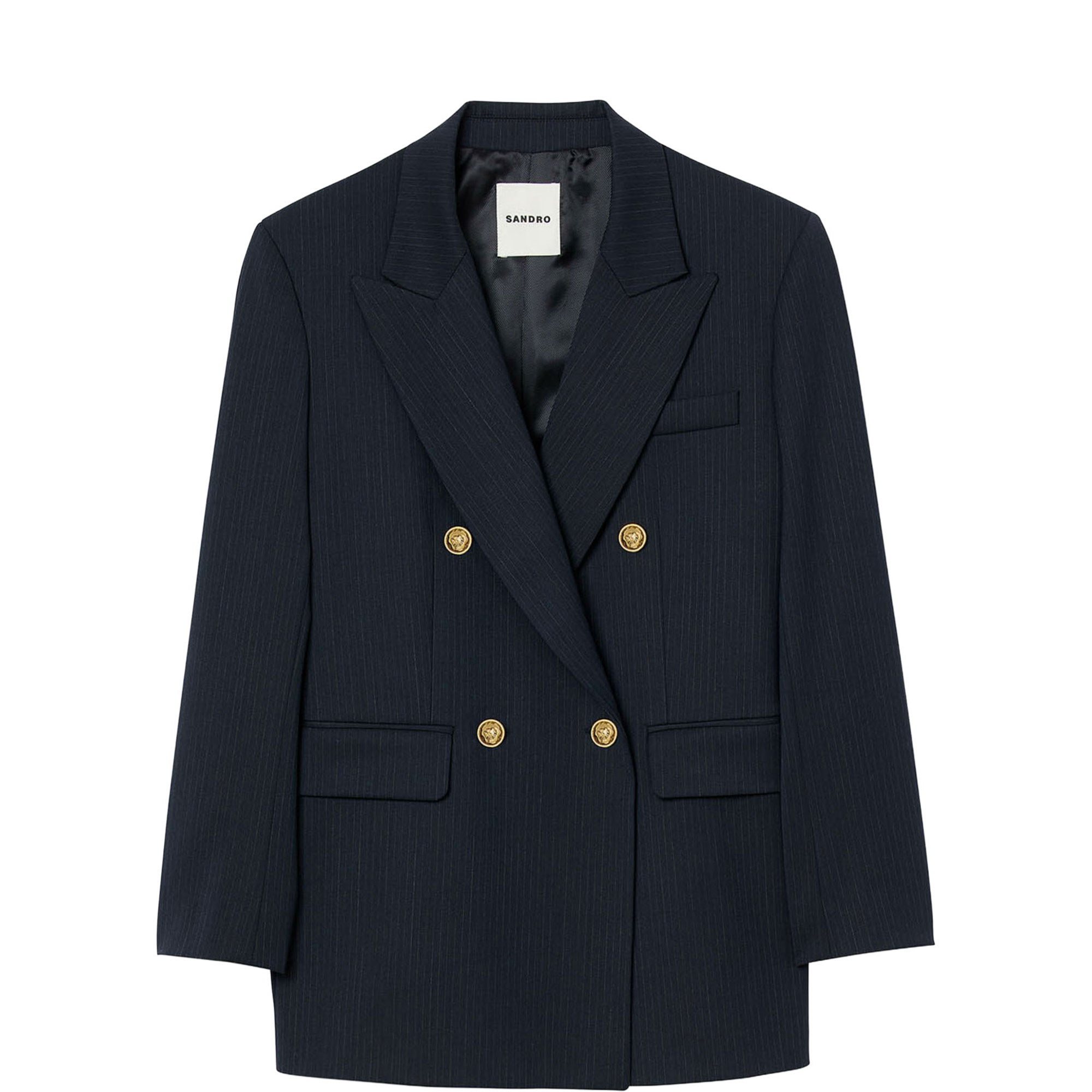 Pinstripe Double-Breasted Jacket