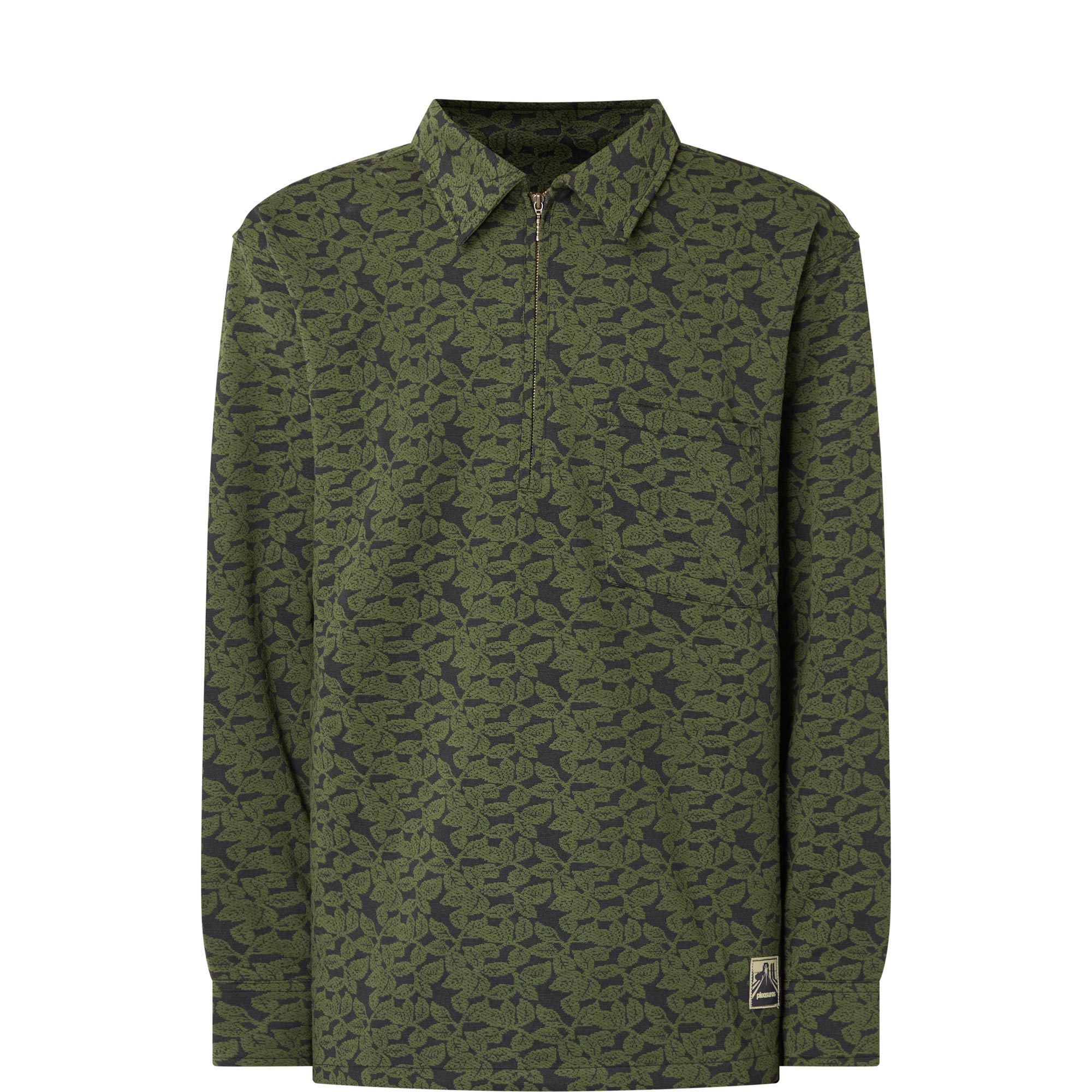 Leaf Jacquard Logo Half-Zip Sweatshirt