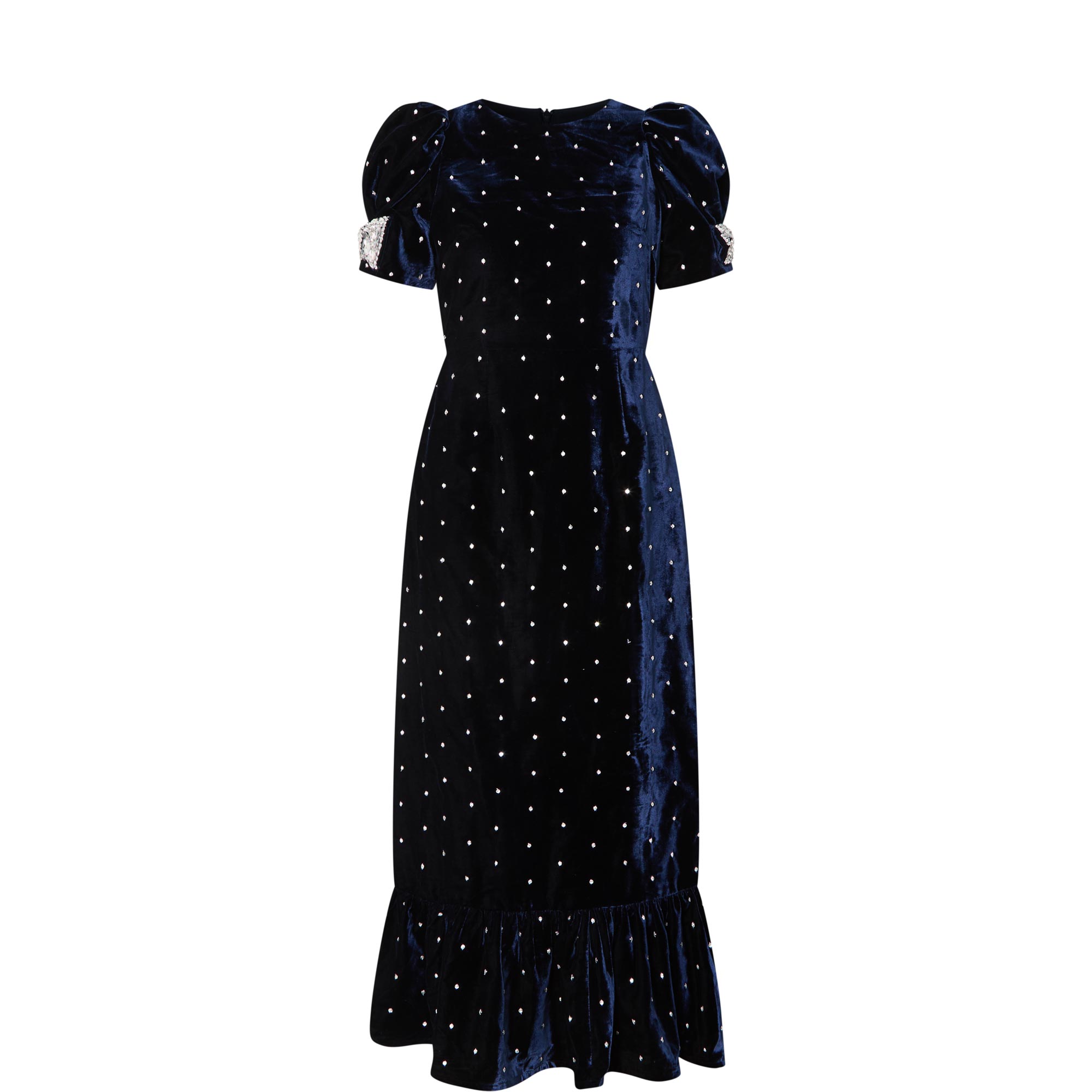Tabitha Dotted Velvet Dress