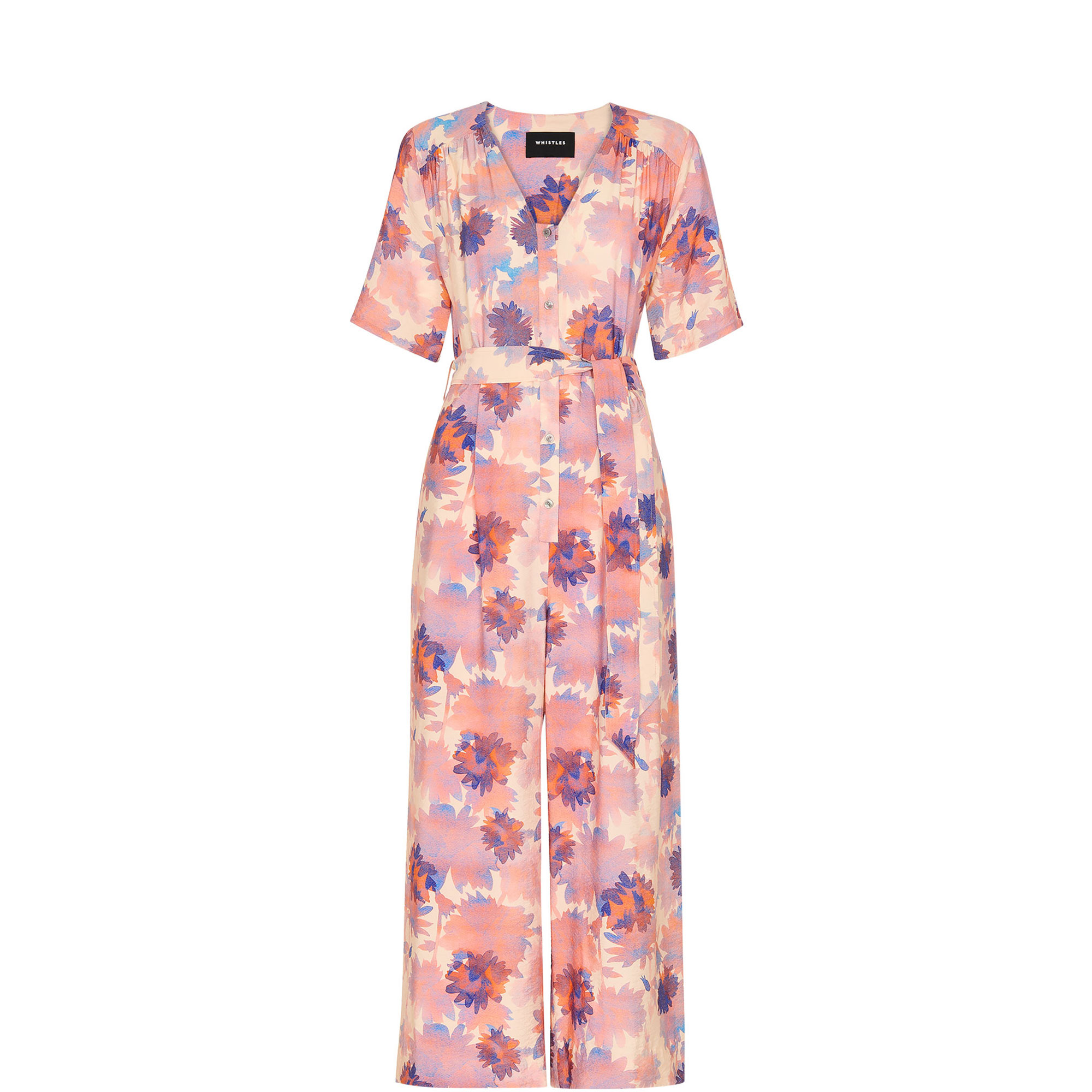 Floral Belted Jumpsuit