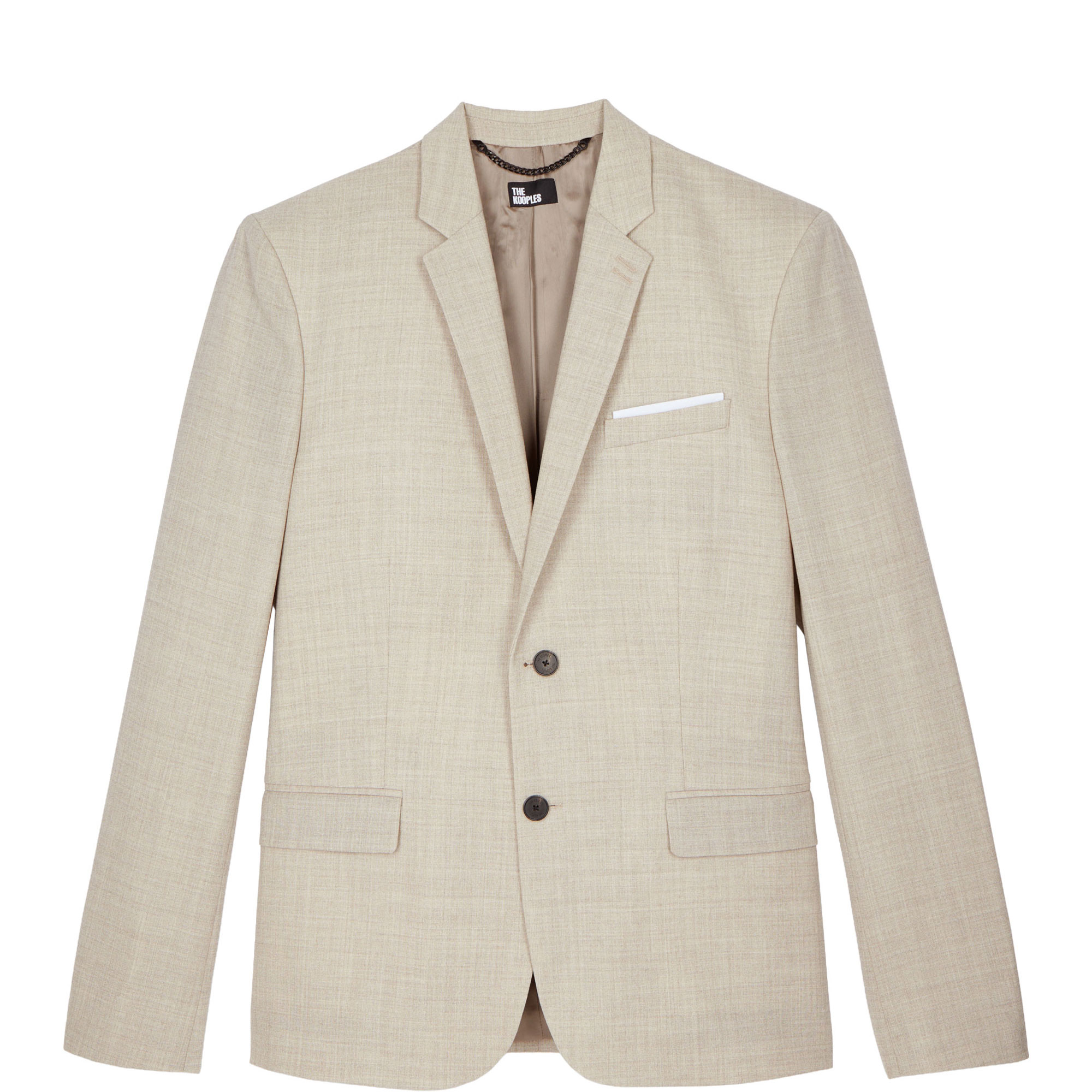 Single-Breasted Wool Suit Jacket