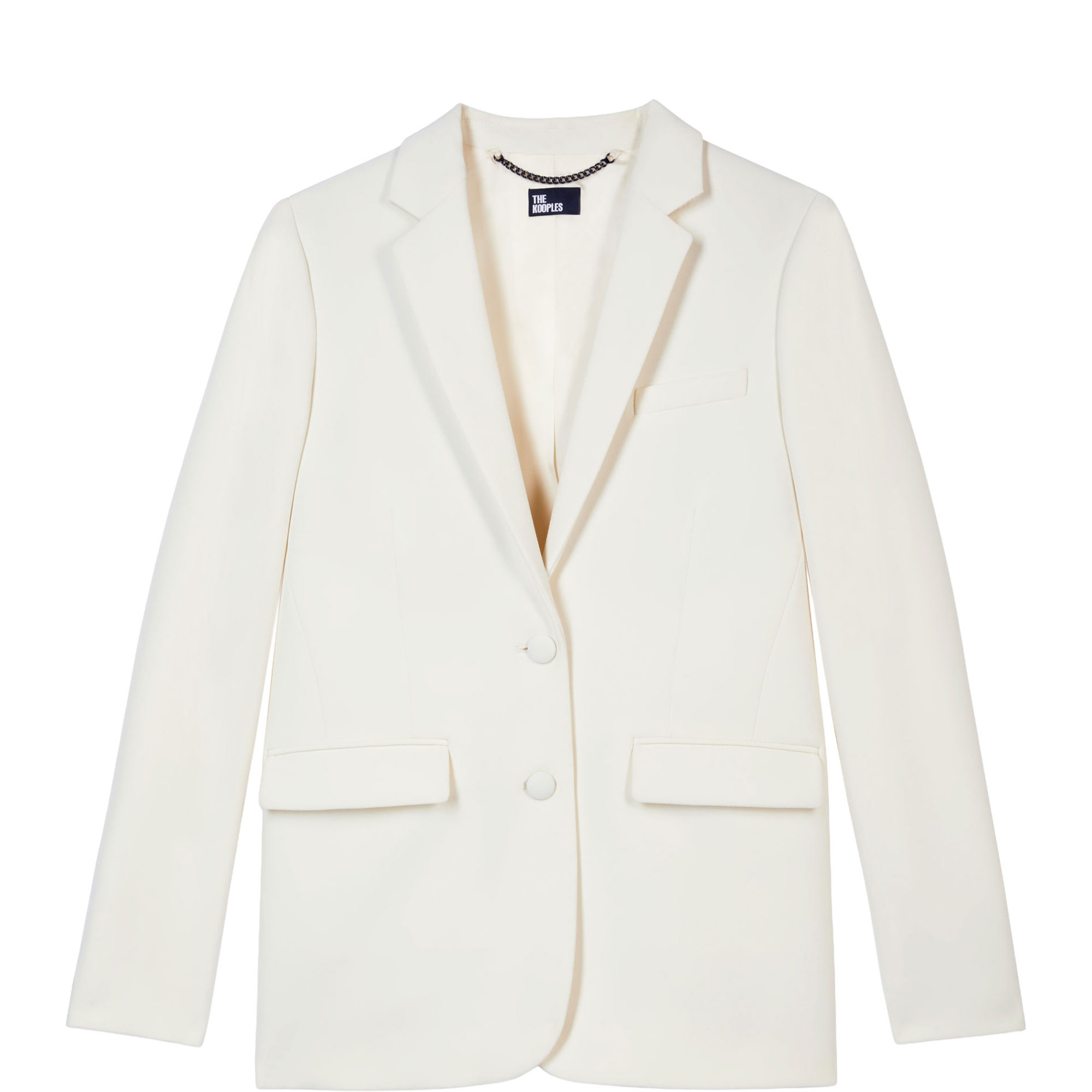 Single-Breasted Cr&ecirc;pe Blazer