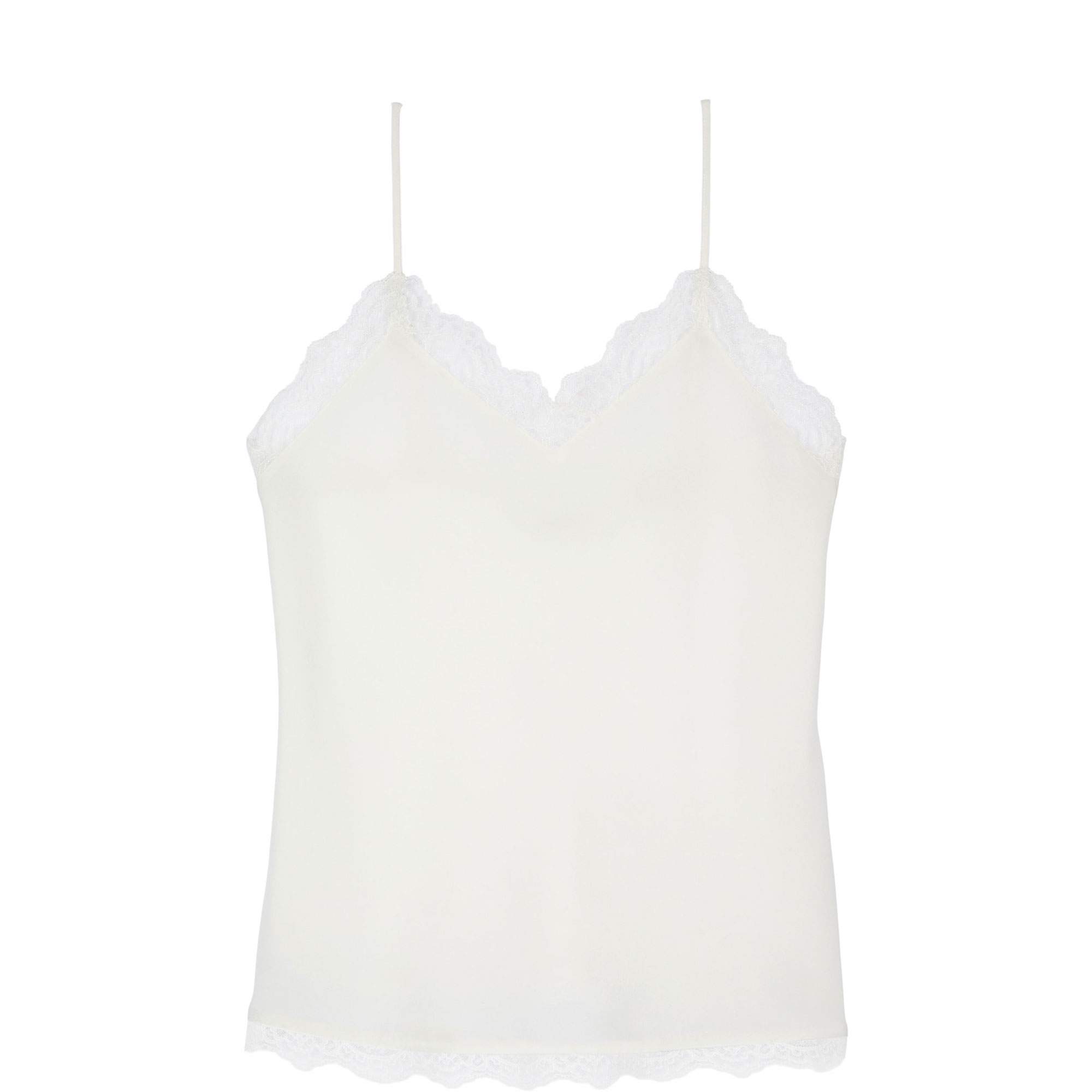 Silk Lace Trim Camisole