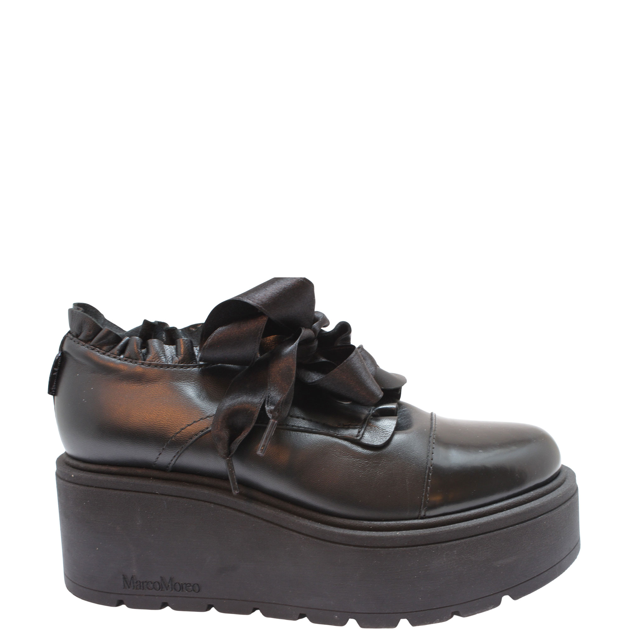 Alison Platform Leather Frill Loafers