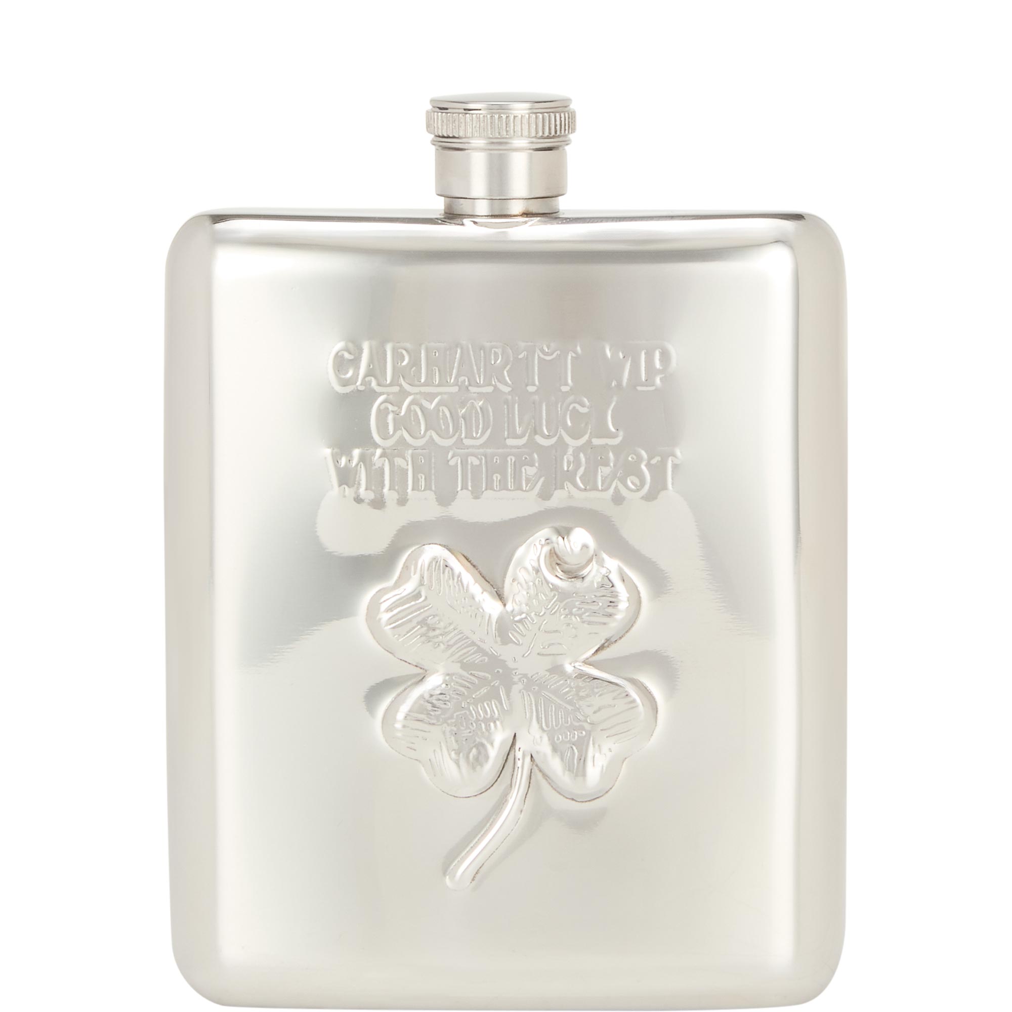 Clover Logo Hip Flask