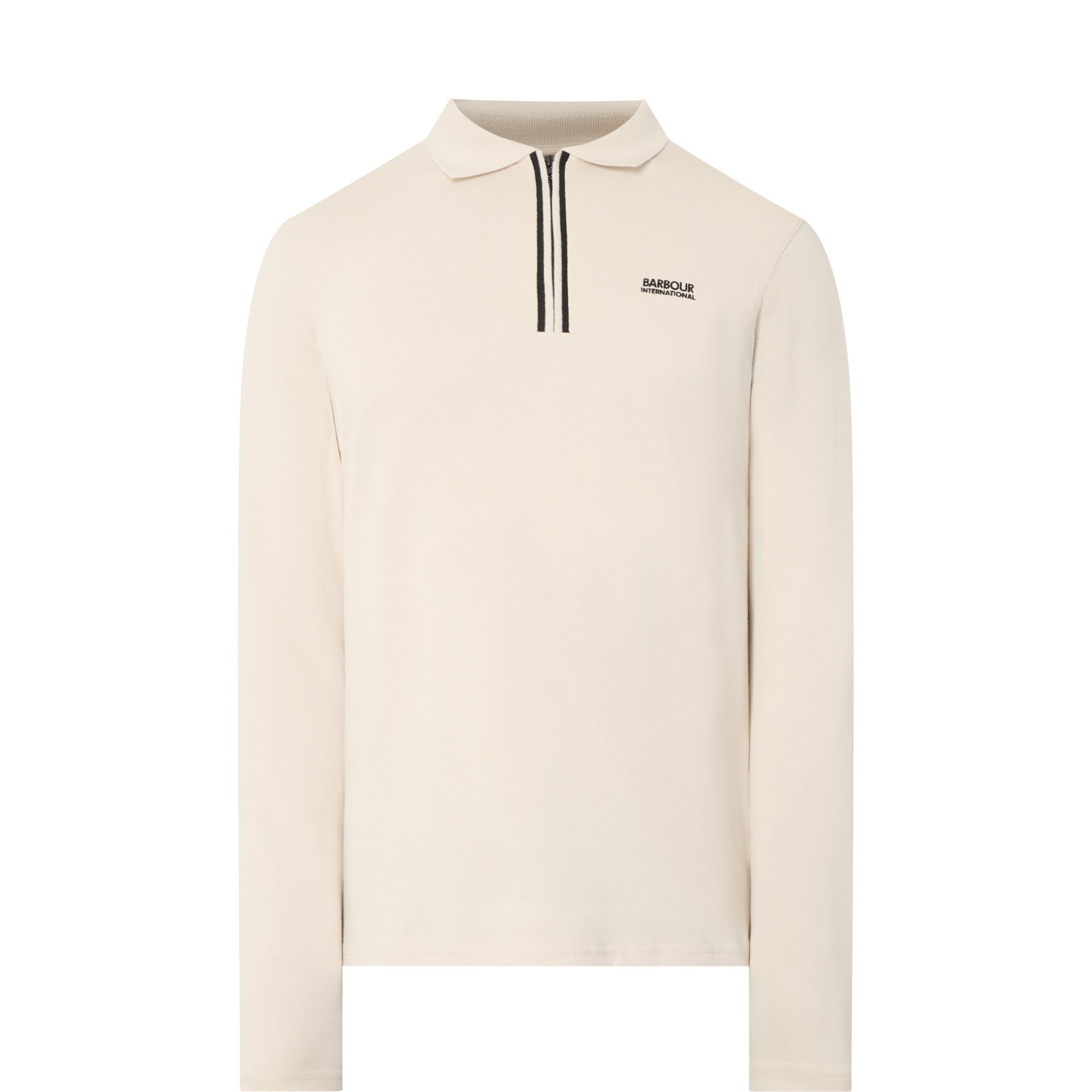 Marsh Logo Tipped Long-Sleeved Polo Shirt