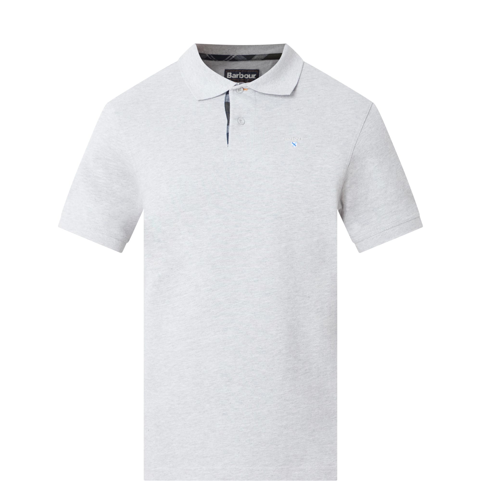 Tartan Collar Logo Polo Shirt