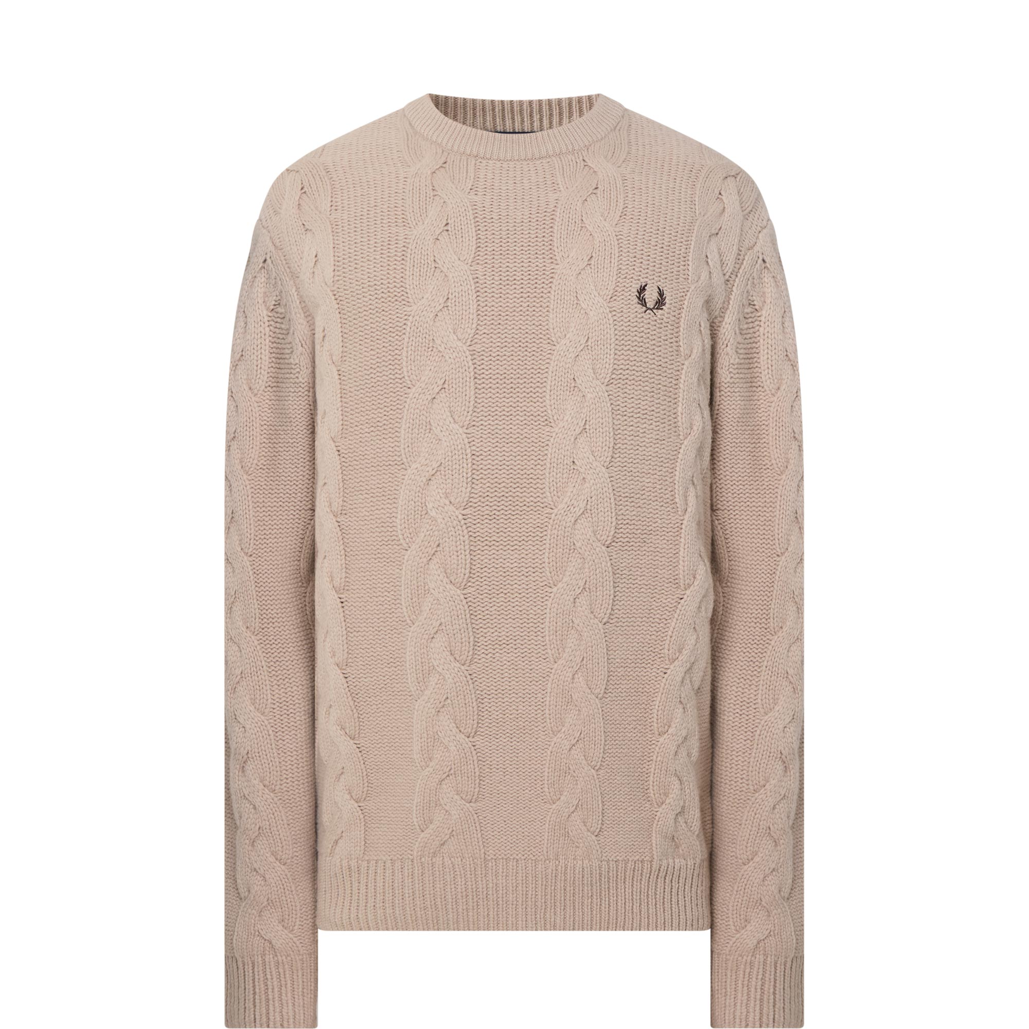 Laurel Wreath Logo Cable Knit Sweater