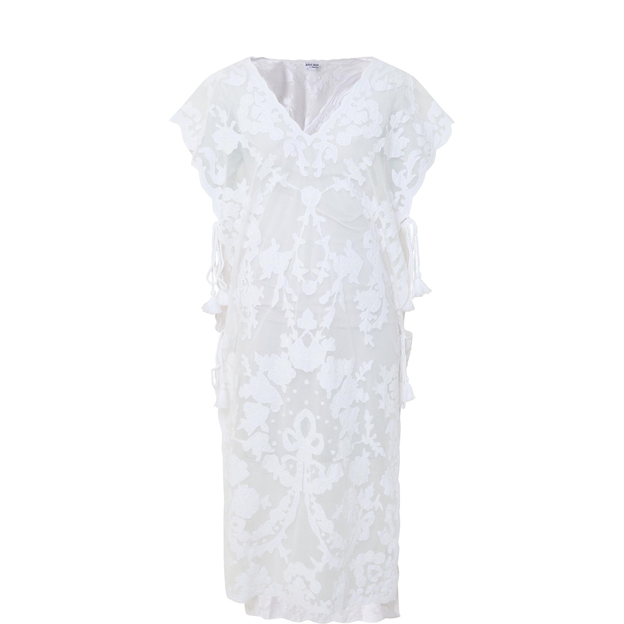 Bow Embroidered Beach Poncho